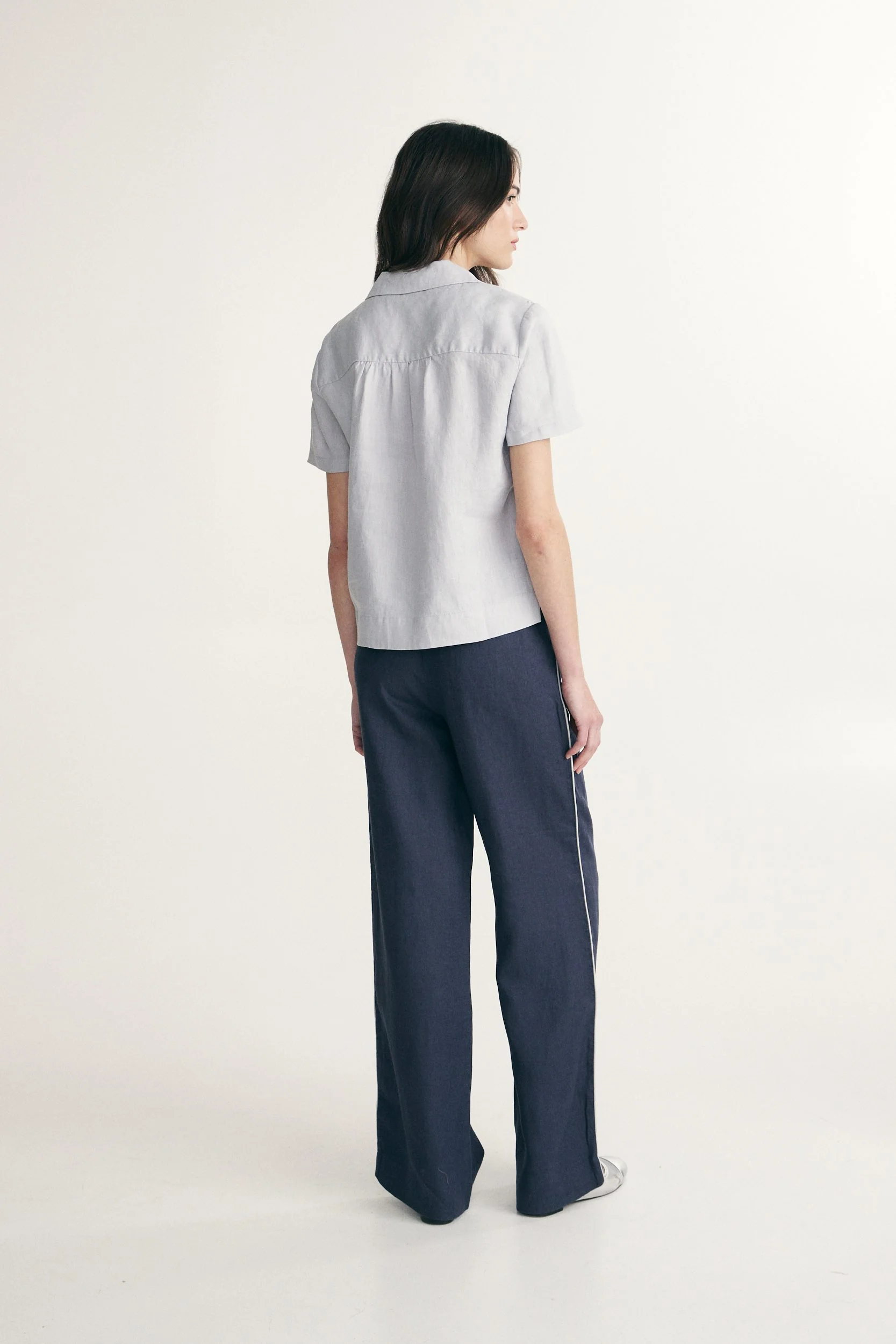 Short sleeve linen shirt - Image 8
