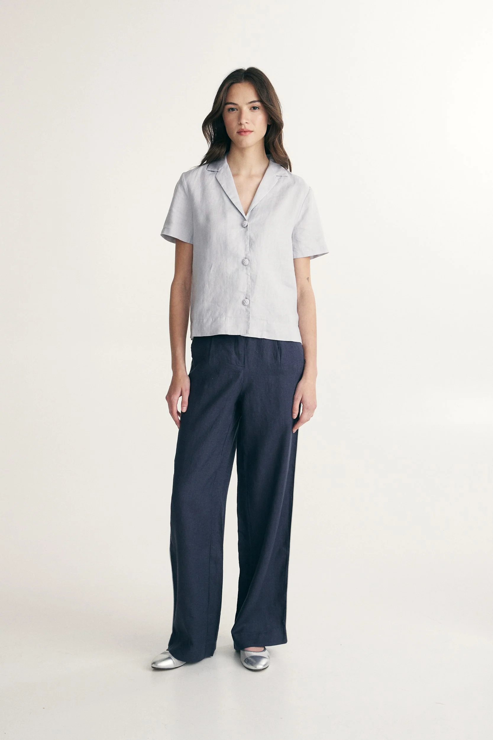 Short sleeve linen shirt - Image 9
