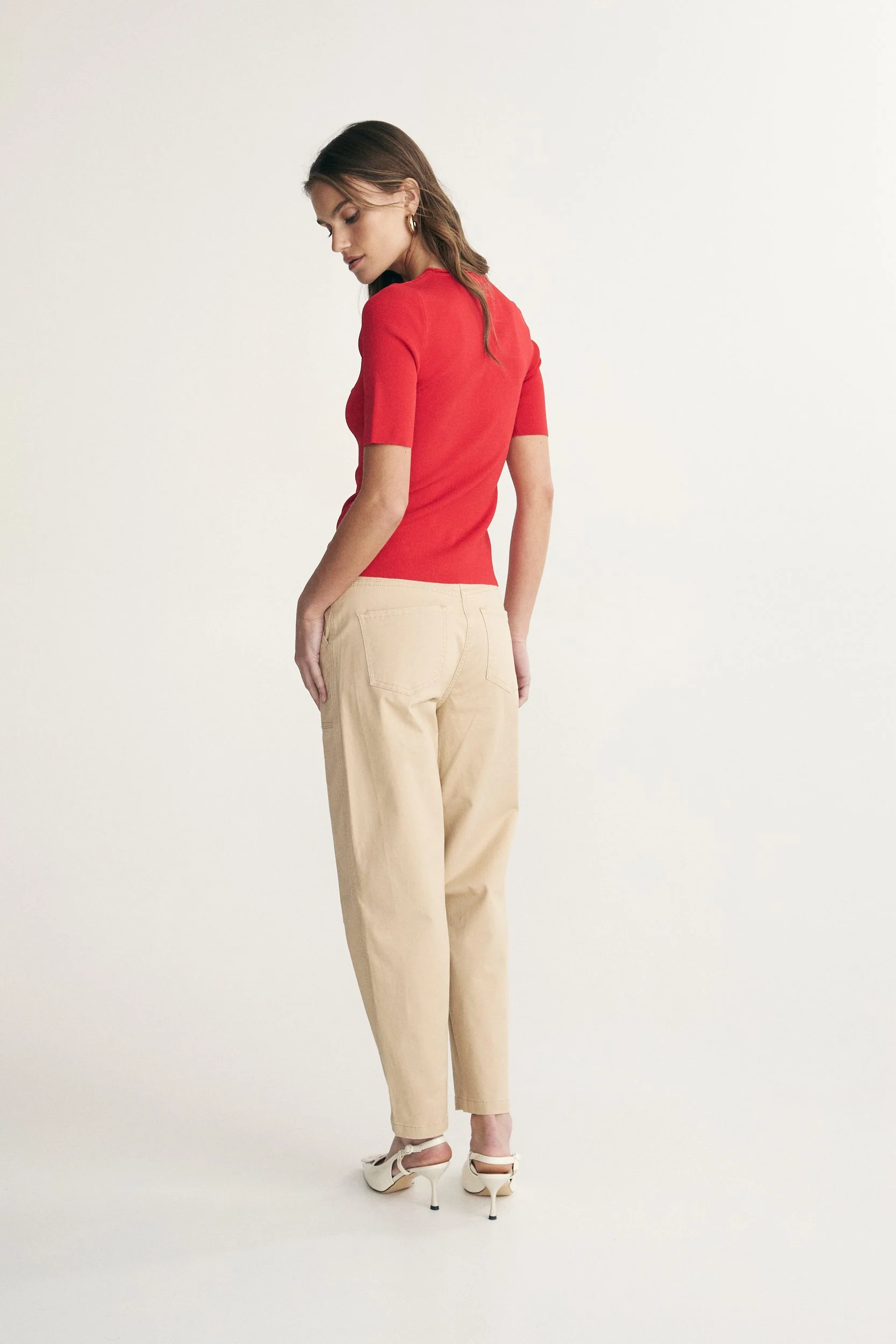 Short sleeve ribbed top - Image 4