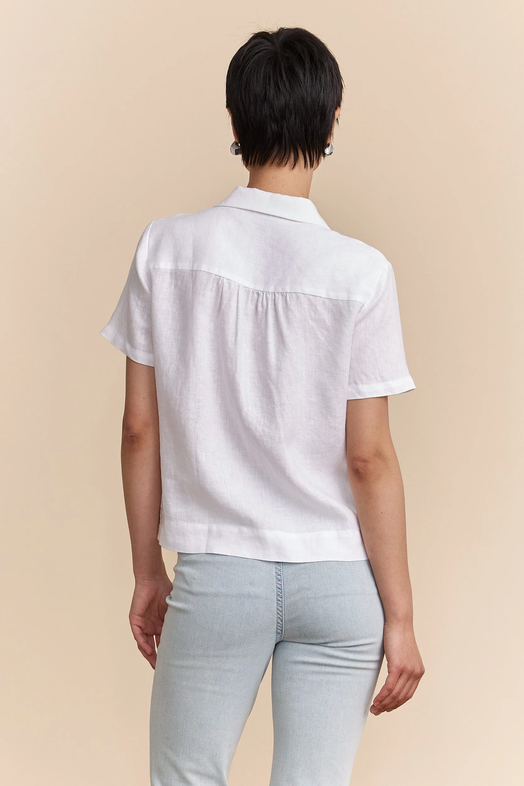Short sleeve linen shirt - Image 11