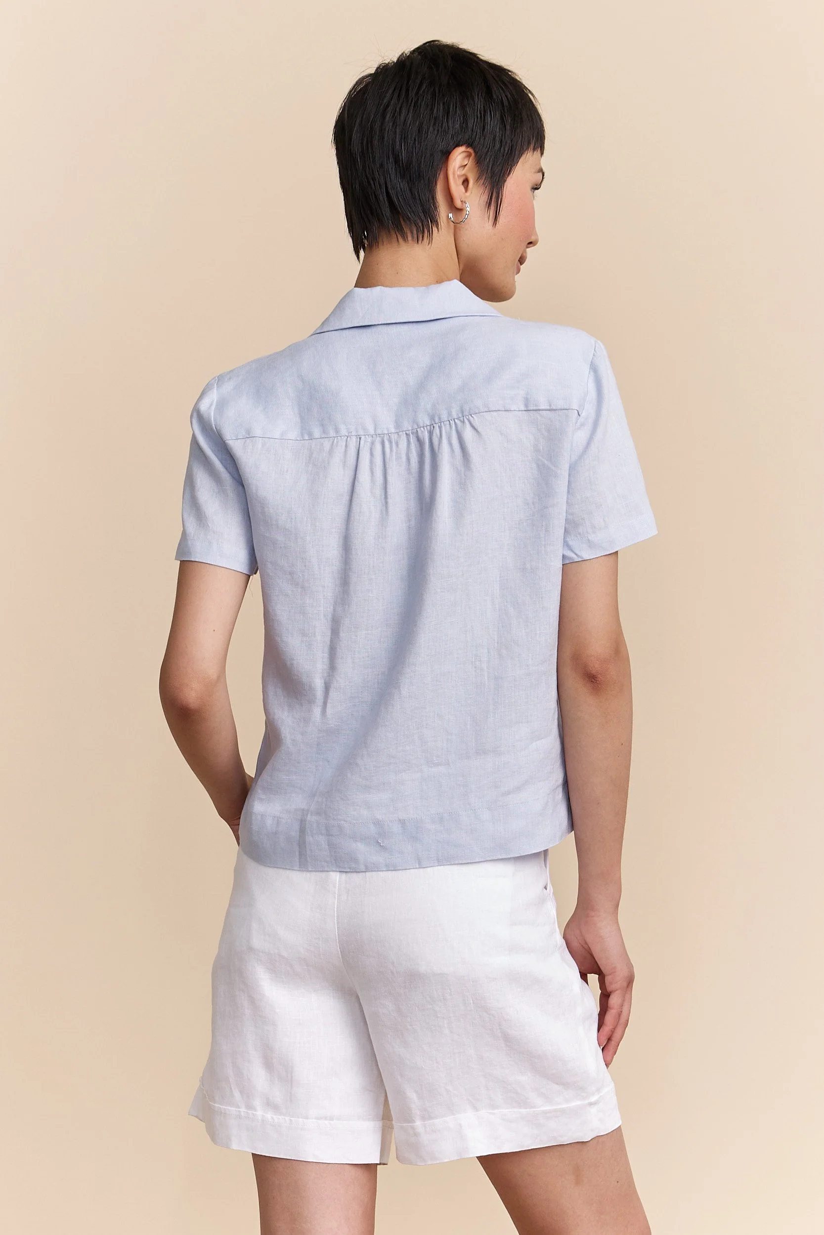 Short sleeve linen shirt - Image 4