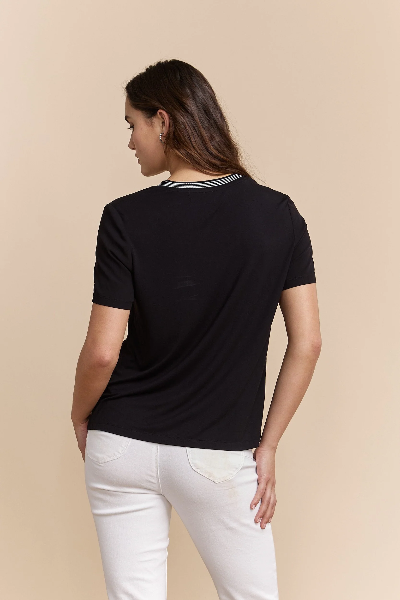 Short-sleeve top with jersey back - Image 3