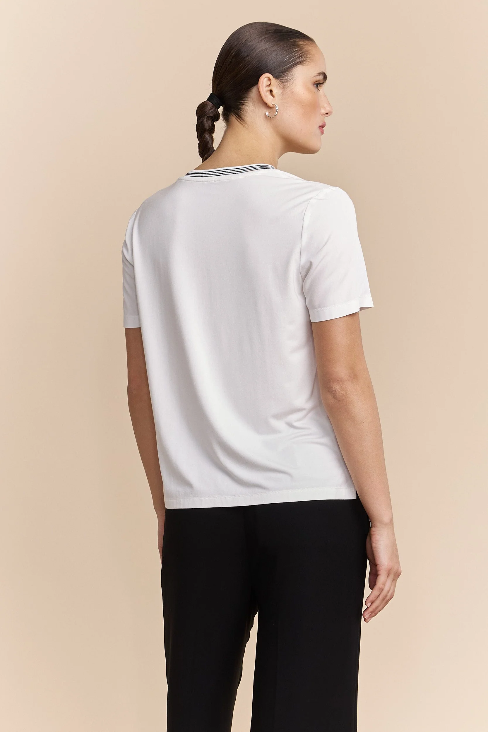 Short-sleeve top with jersey back - Image 5