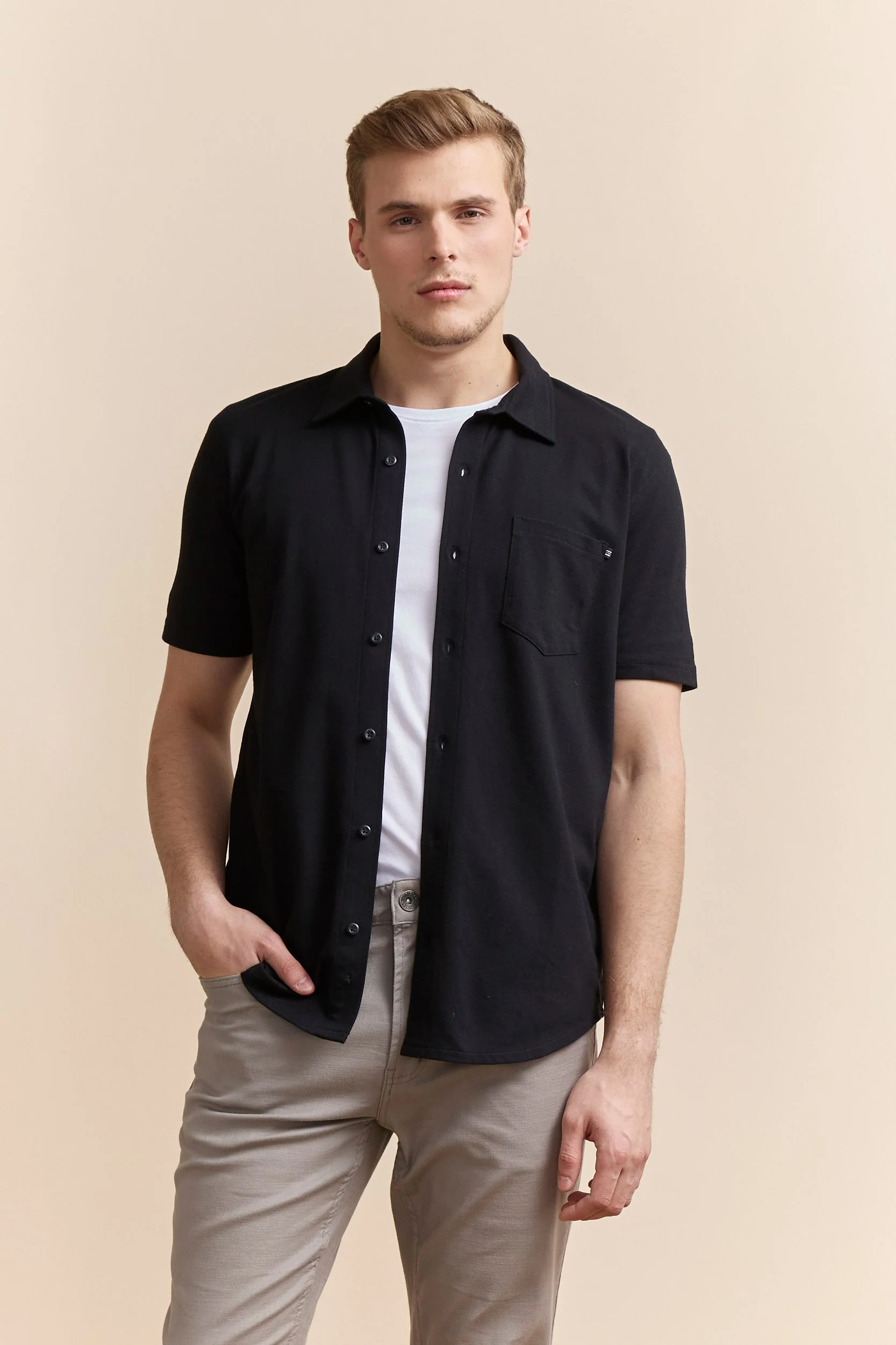 Pique short-sleeve shirt - Image 2