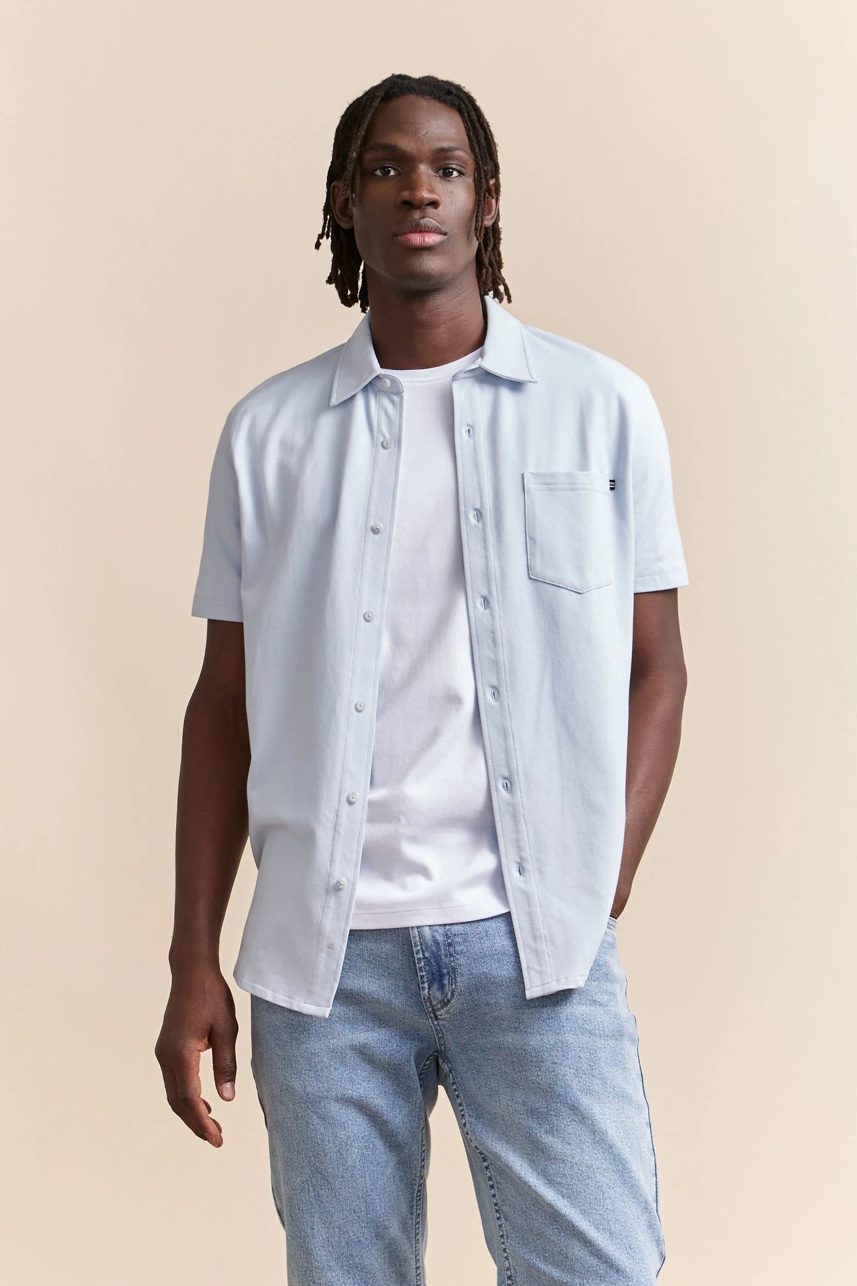 Pique short-sleeve shirt - Image 3