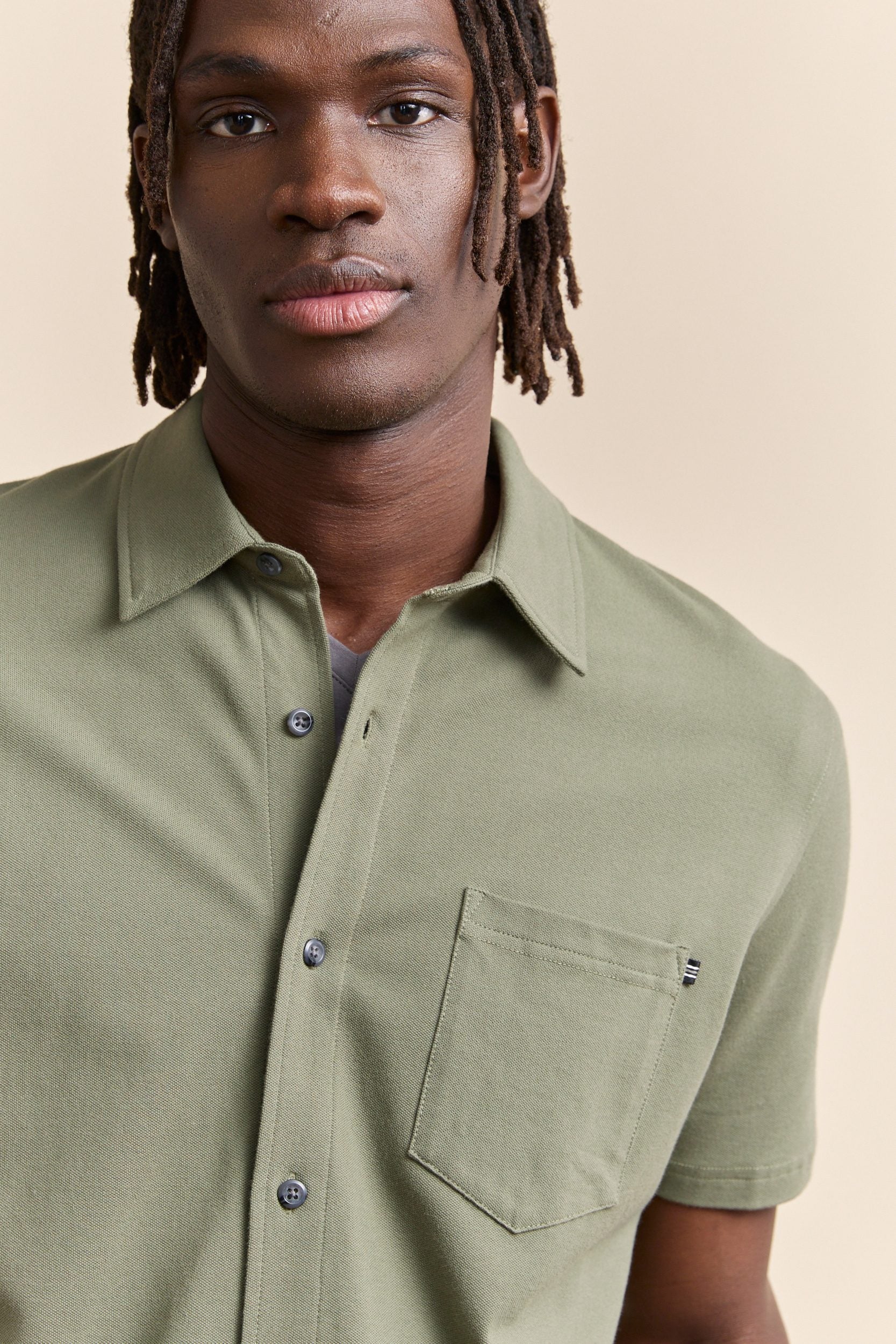 Pique short-sleeve shirt - Image 5