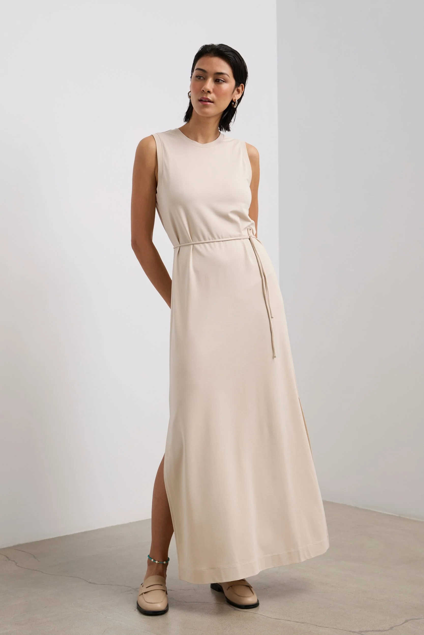 Sleeveless jersey maxi dress - Image 2