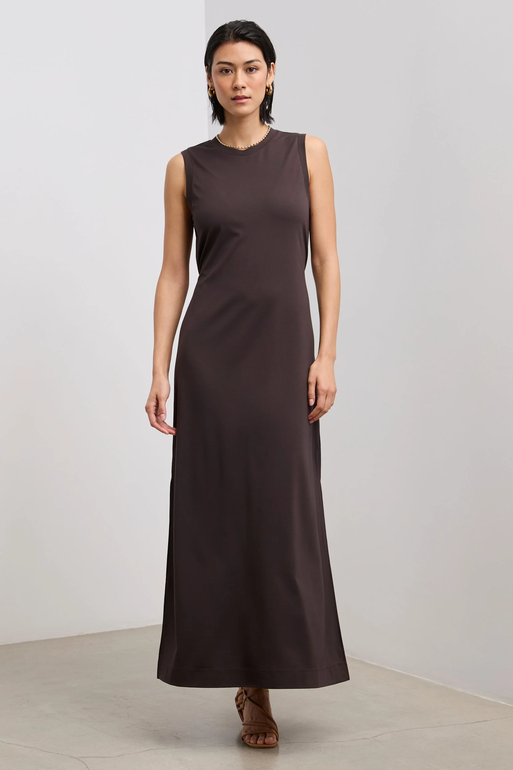 Sleeveless jersey maxi dress - Image 3