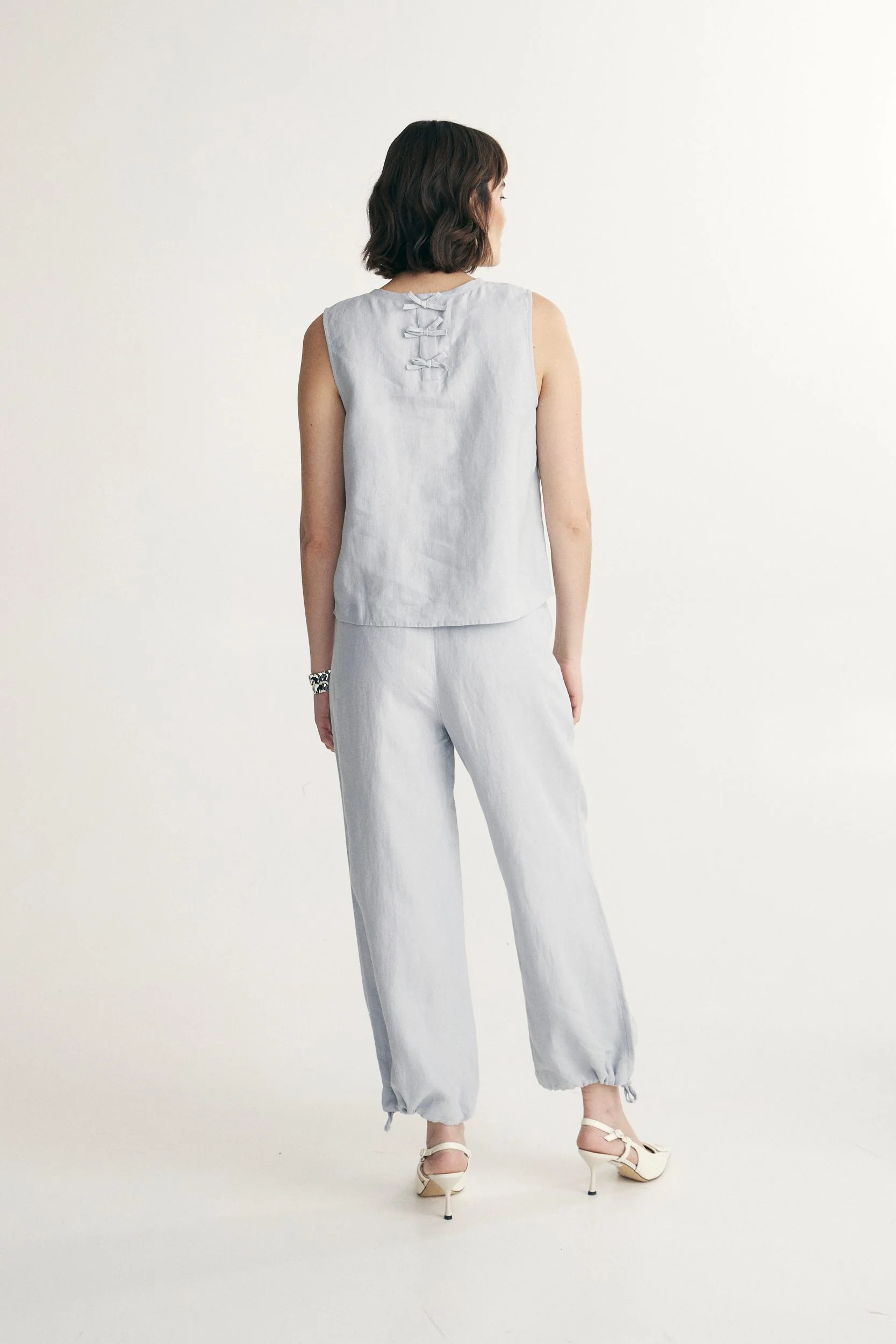 Sleeveless linen top - Image 5