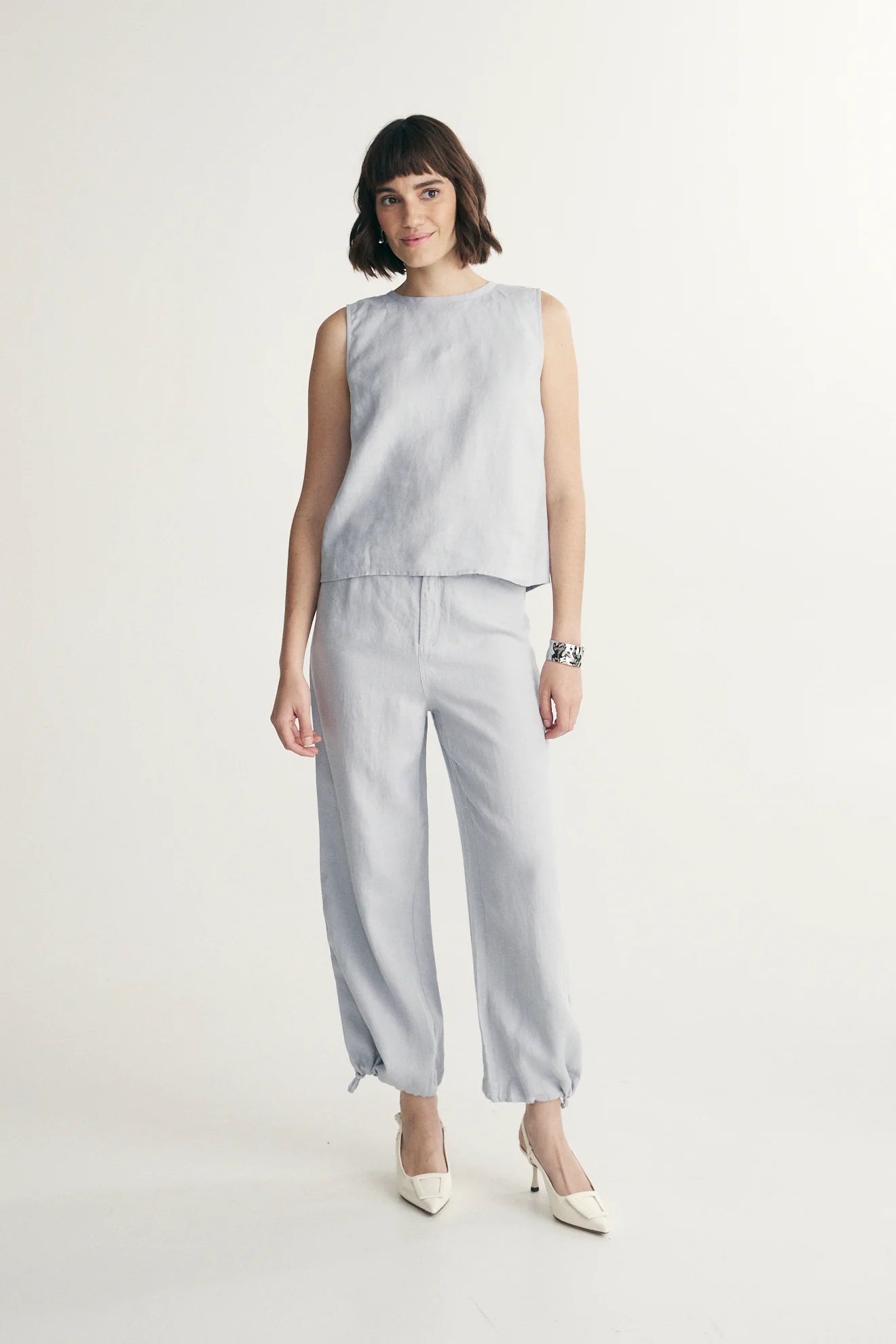 Sleeveless linen top - Image 6