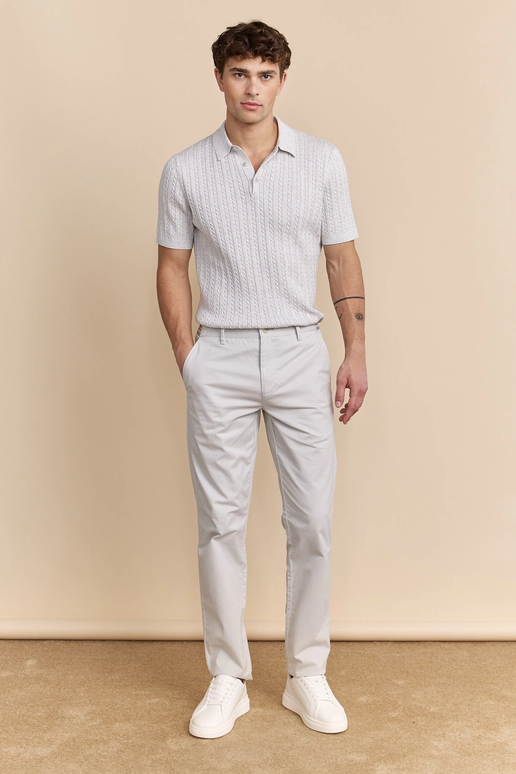 Slim fit pant with elastic sides - Image 2