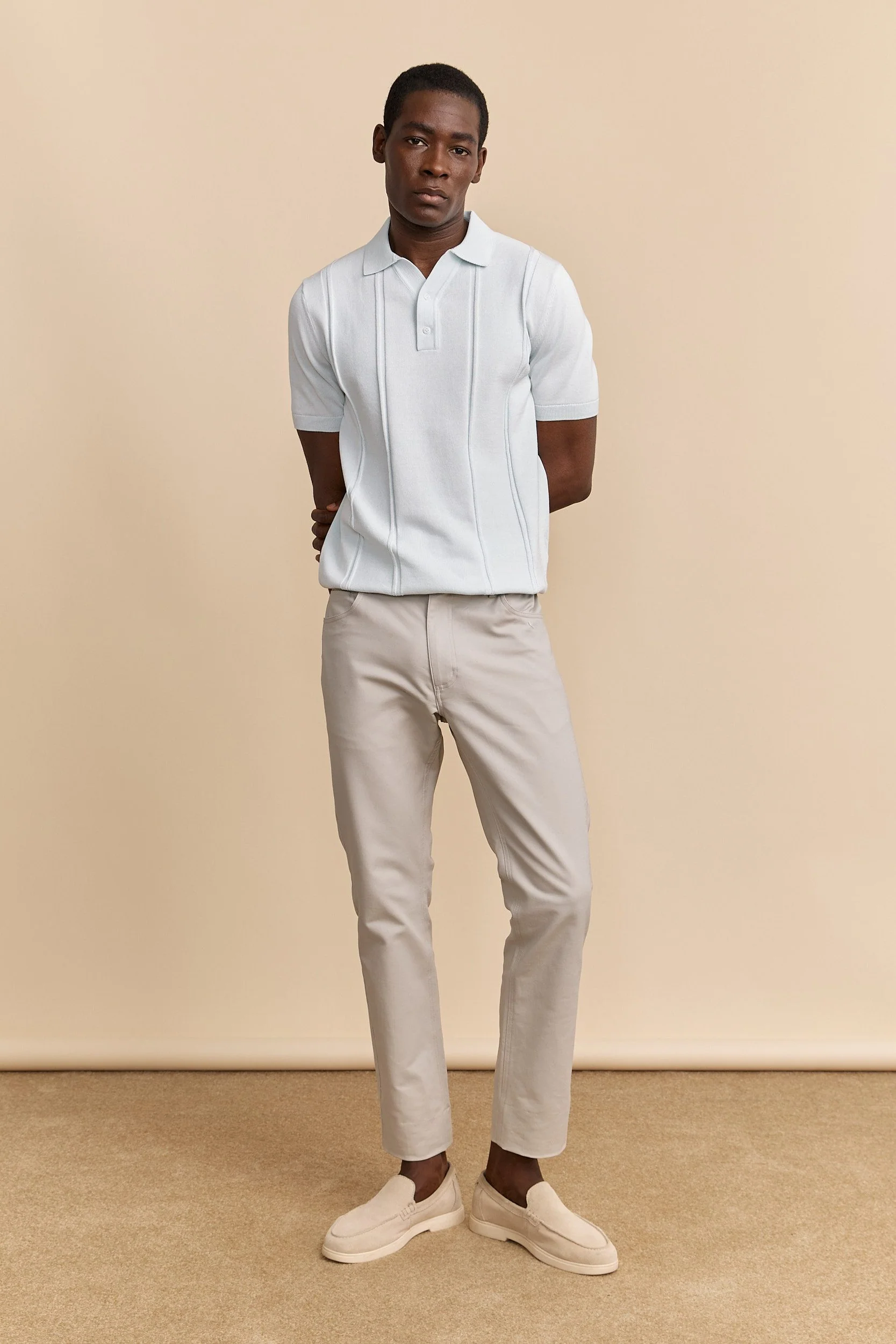 Solid colour 5 pockets Slim fit pant - Image 2