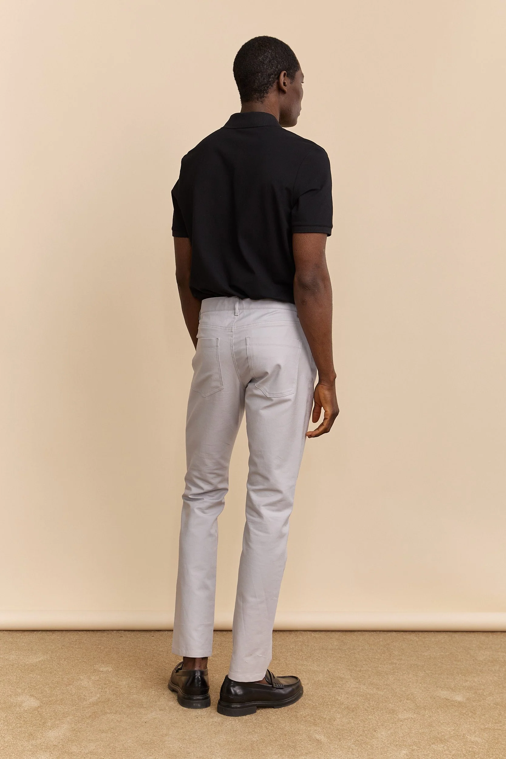 Solid colour 5 pockets Slim fit pant - Image 3