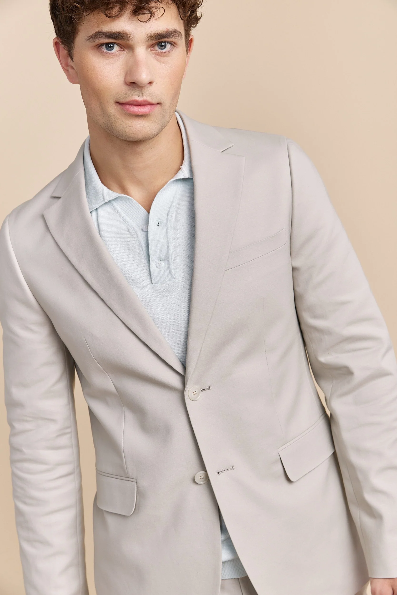 Solid colour Extra-fitted blazer - Image 3