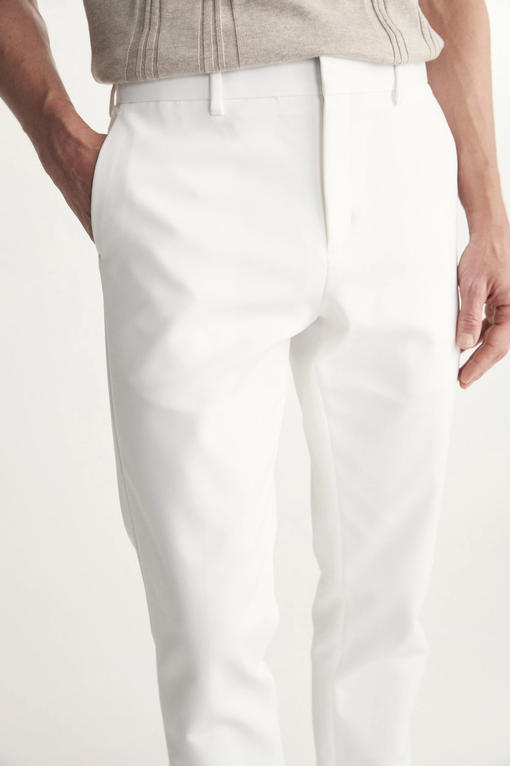 Solid colour Slim pant - Image 3