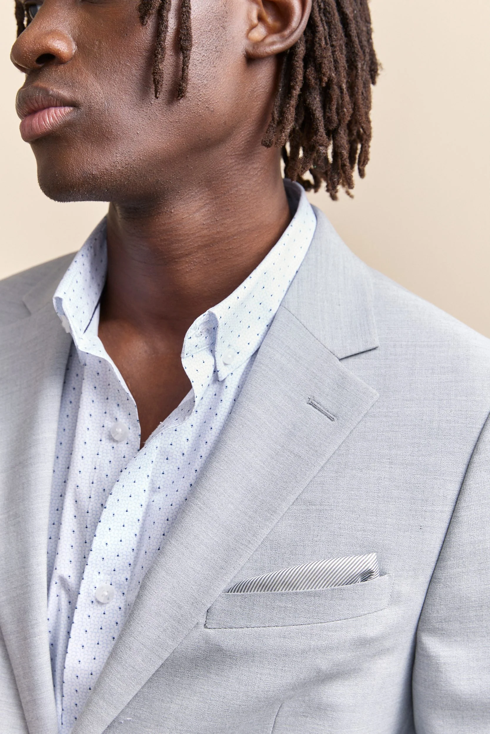 Solid extra-fitted blazer - Image 3