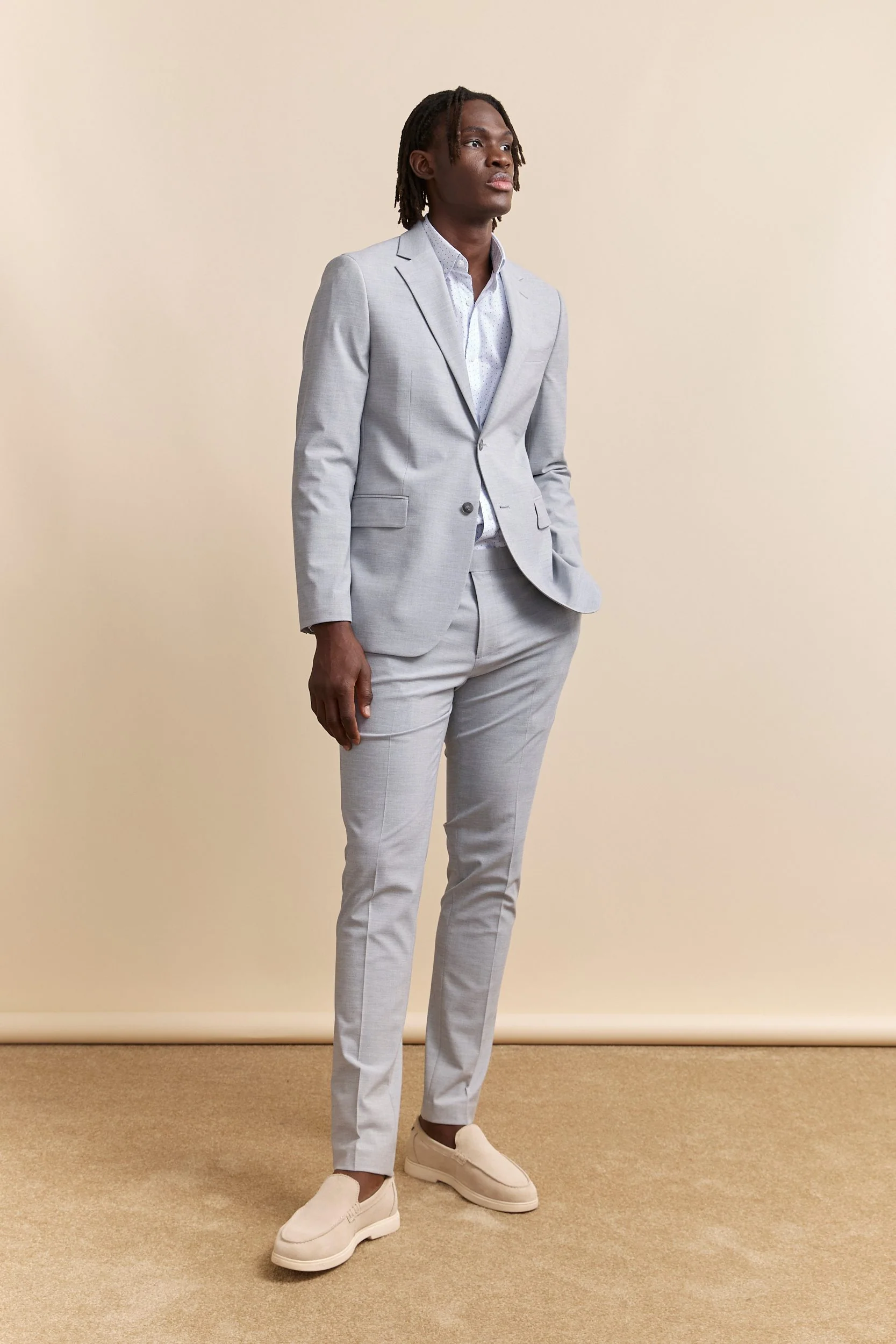 Solid extra-fitted blazer - Image 4