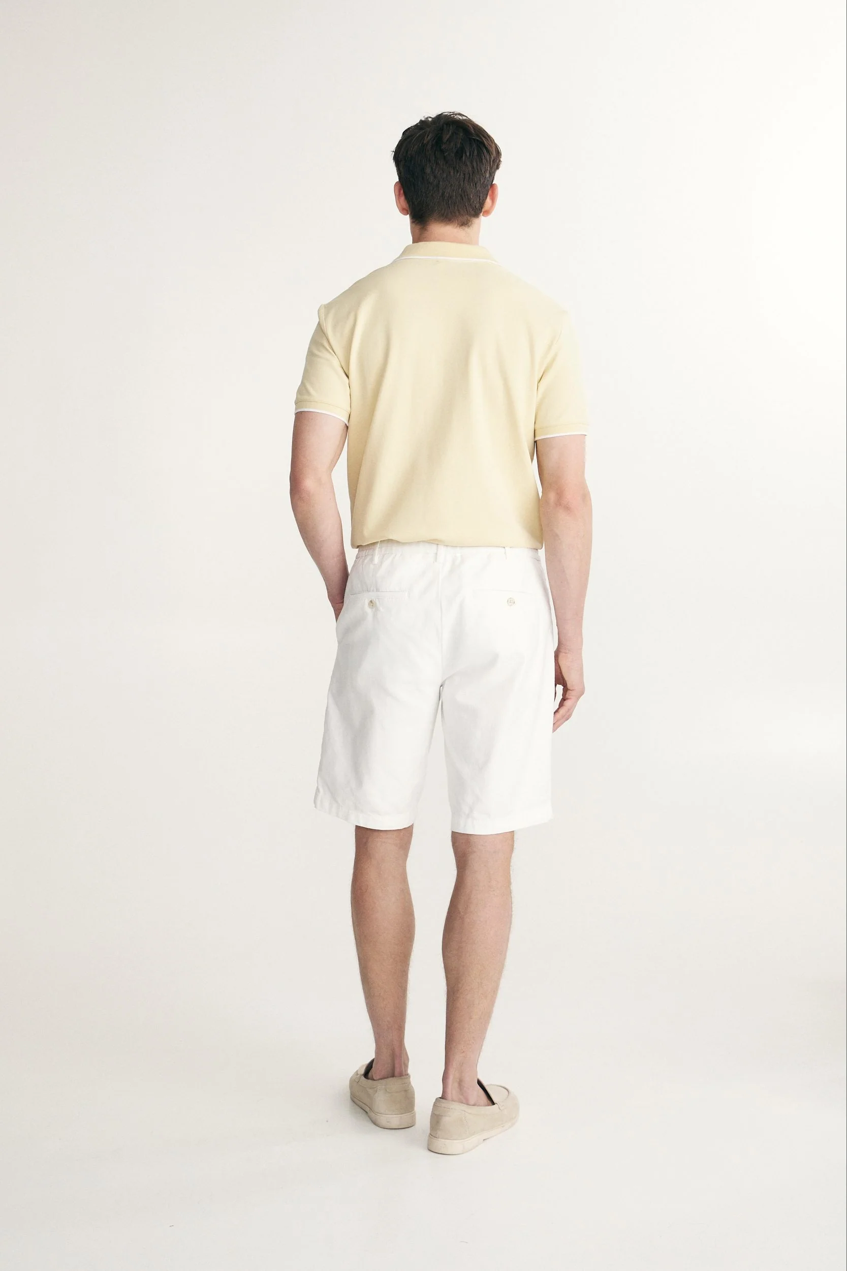 Straight leg bermuda with elastic sides - Image 3