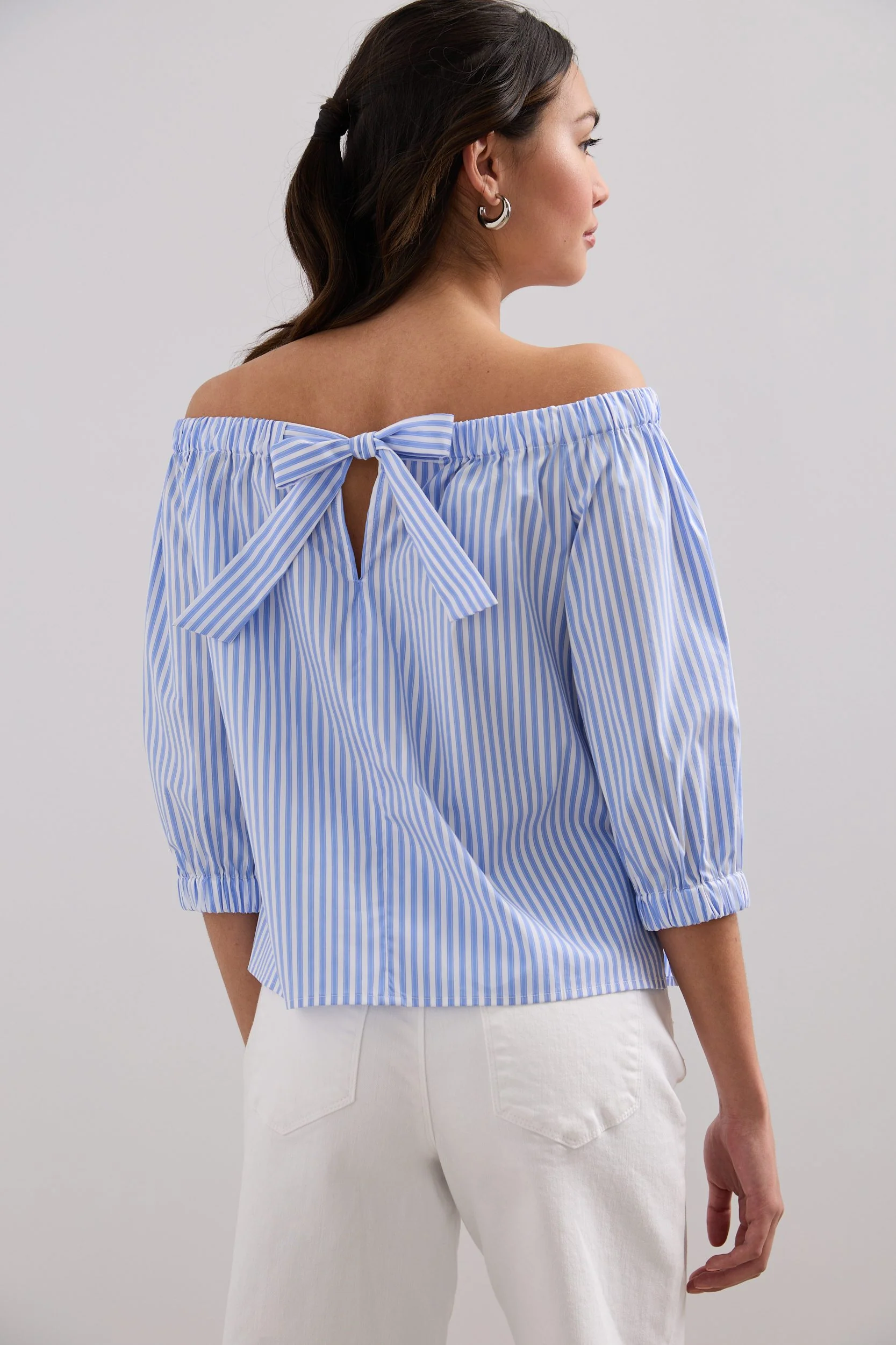 Striped off shoulder top - Image 2