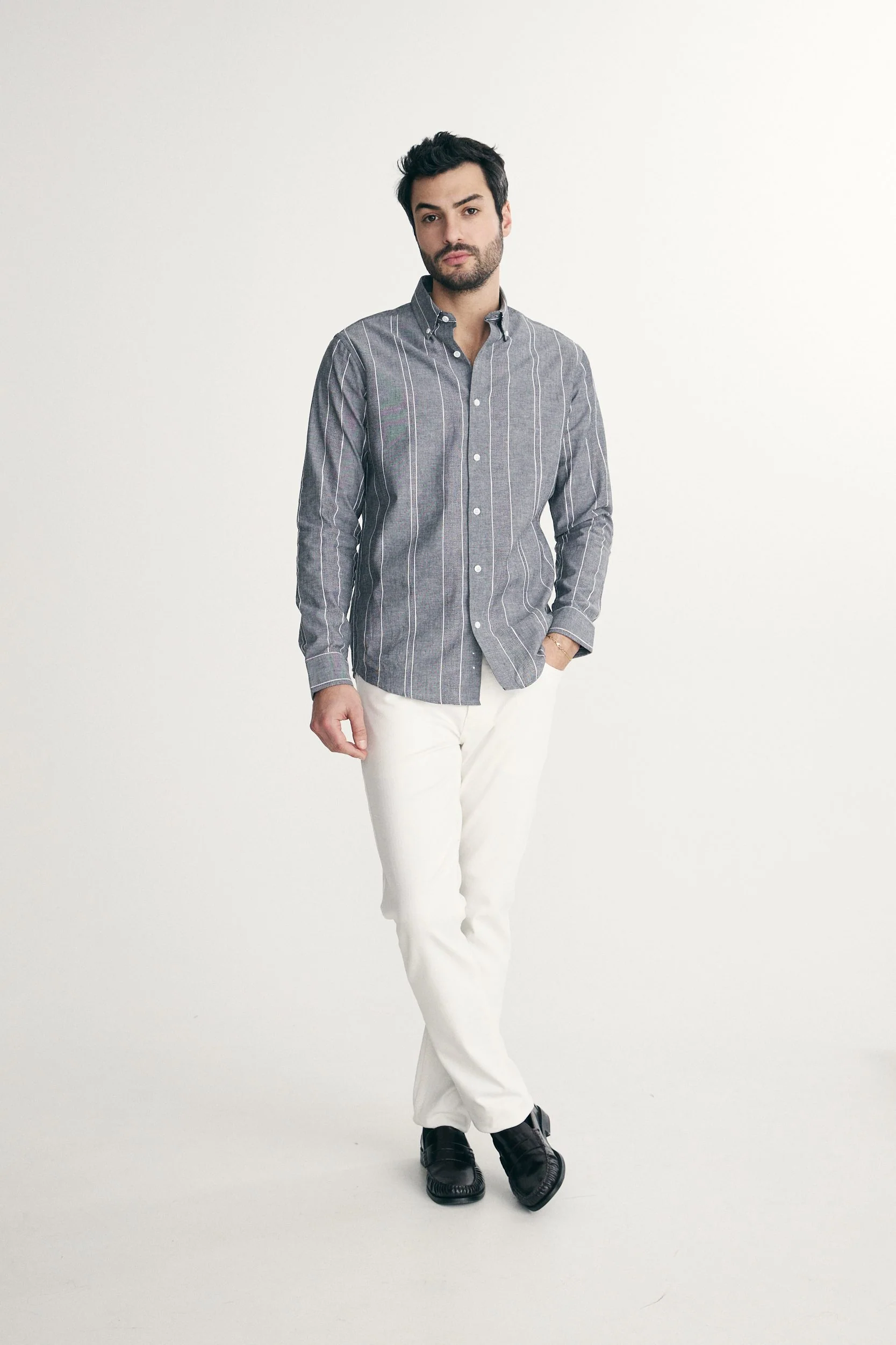 Striped Semi-Fitted shirt - Image 3