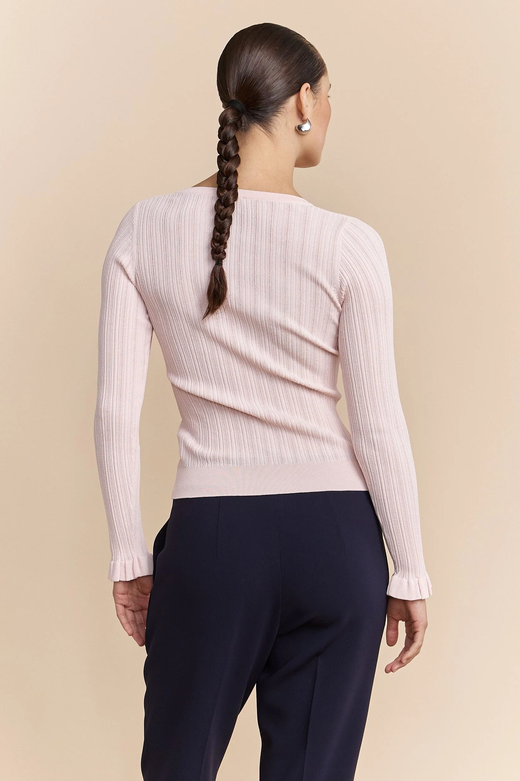 Sweater with ruffle cuffs - Image 3