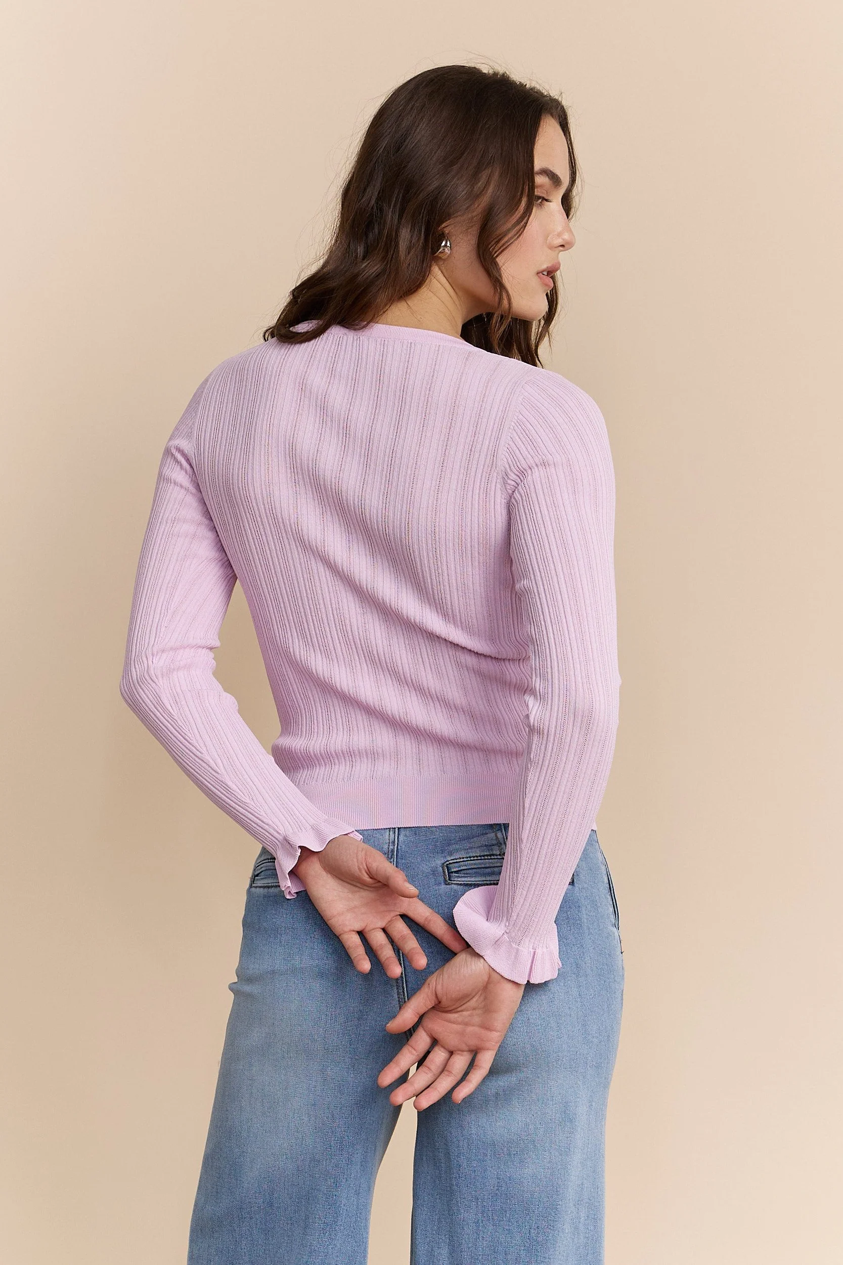 Sweater with ruffle cuffs - Image 6