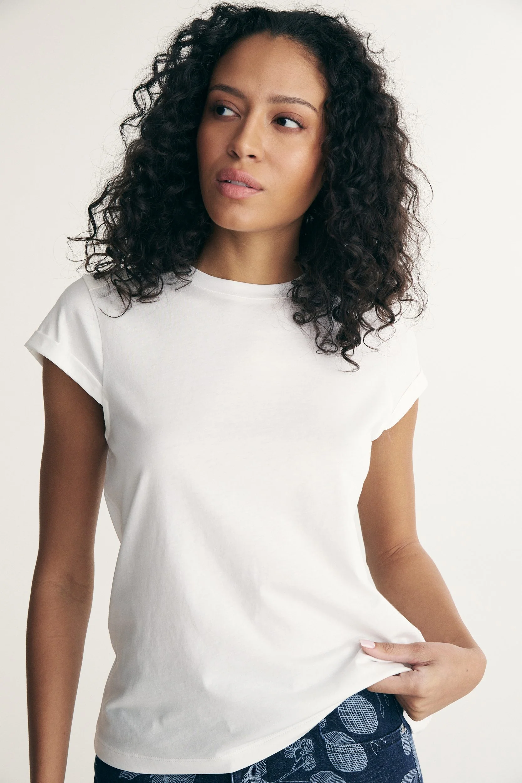 T-shirt with cap sleeve
