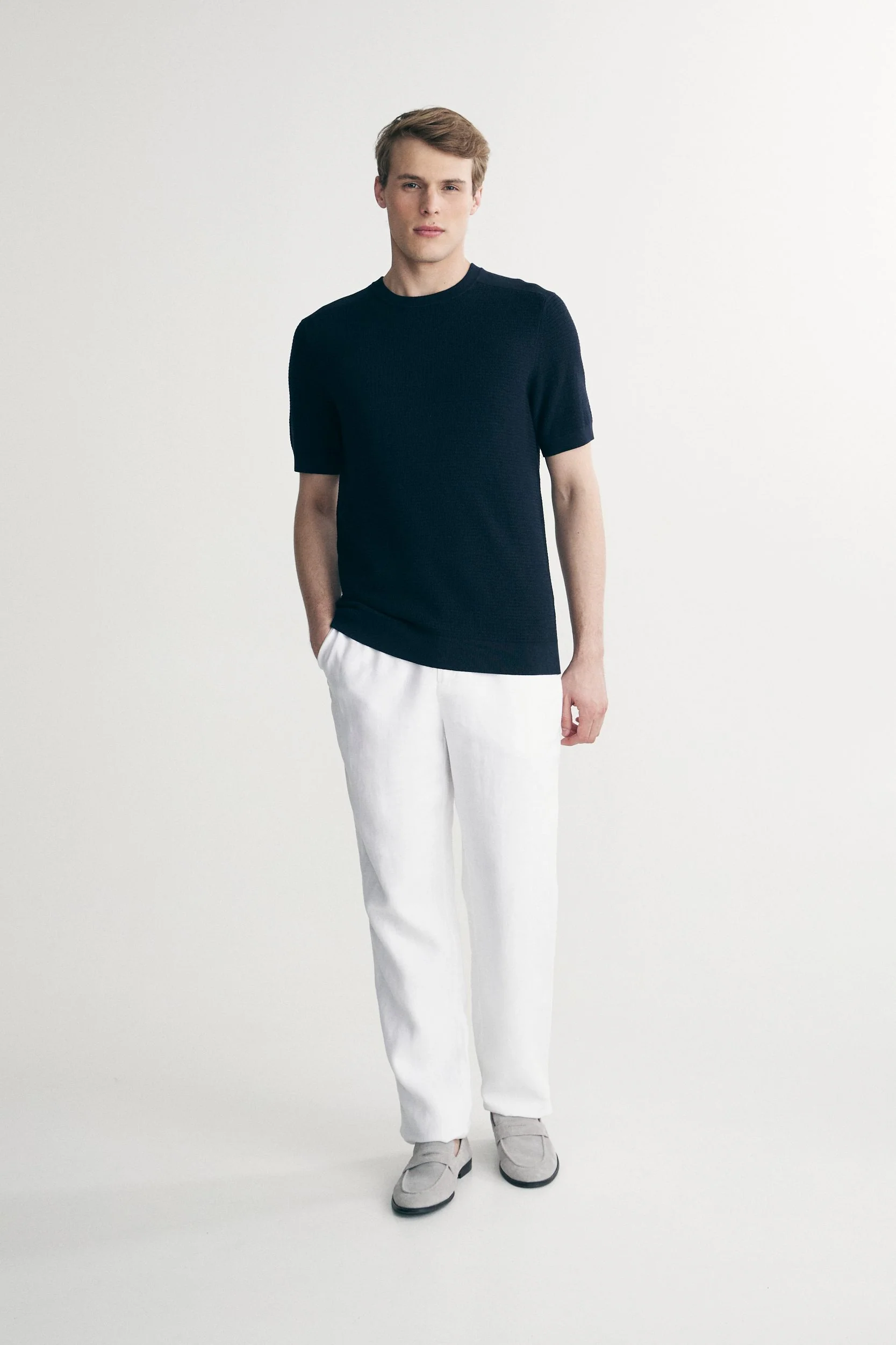 Textured crew neck sweater - Image 6