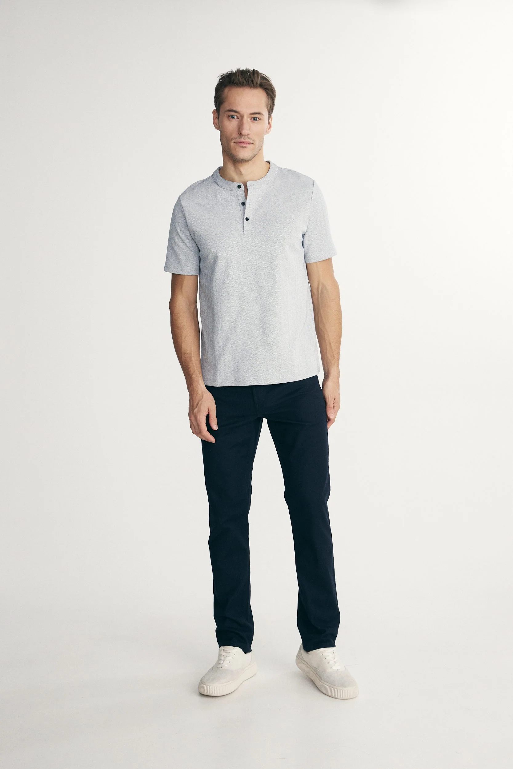 Textured henley t-shirt - Image 3