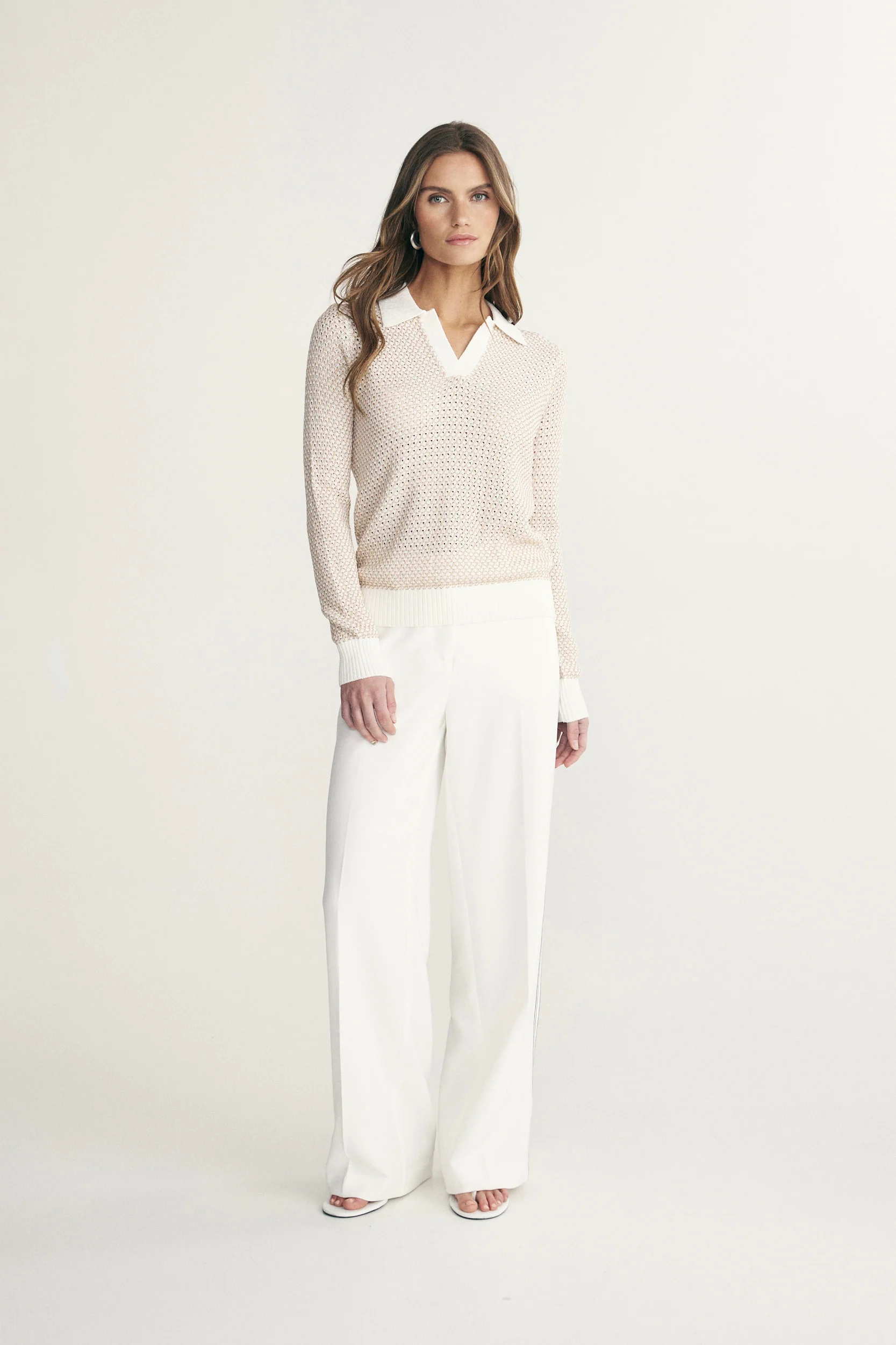 Textured polo sweater - Image 3