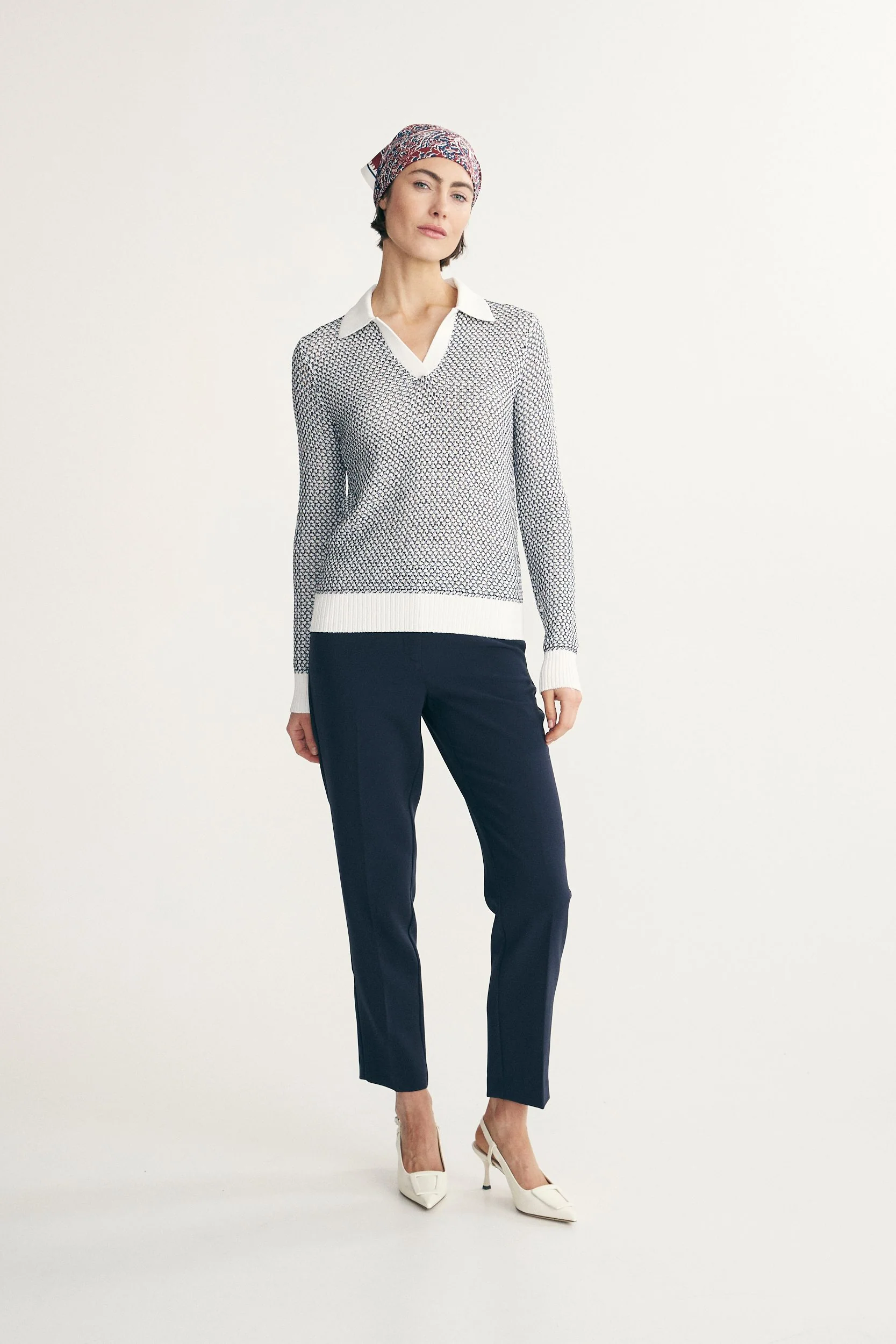 Textured polo sweater - Image 6