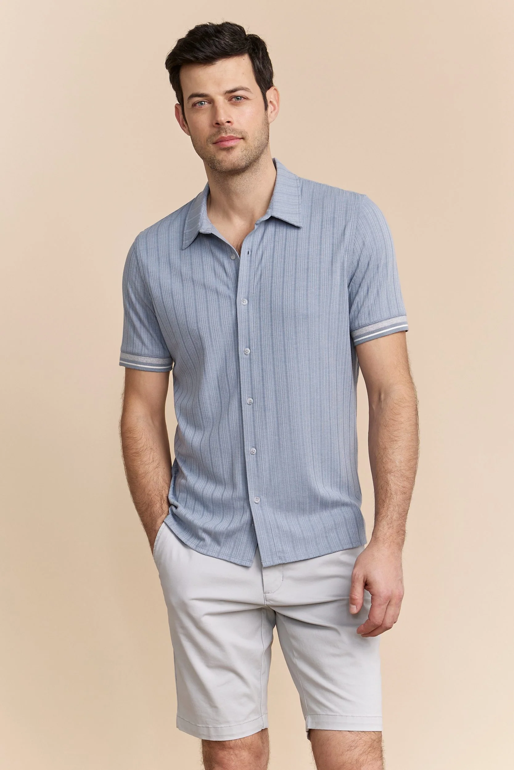 Textured ribbed jersey shirt - Image 2