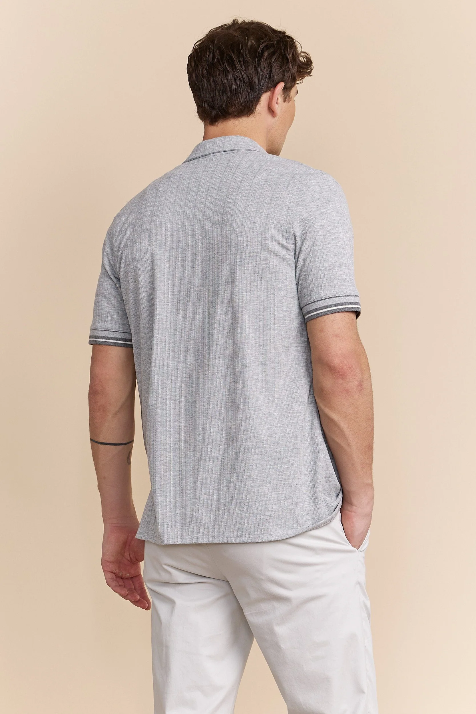Textured ribbed jersey shirt - Image 3