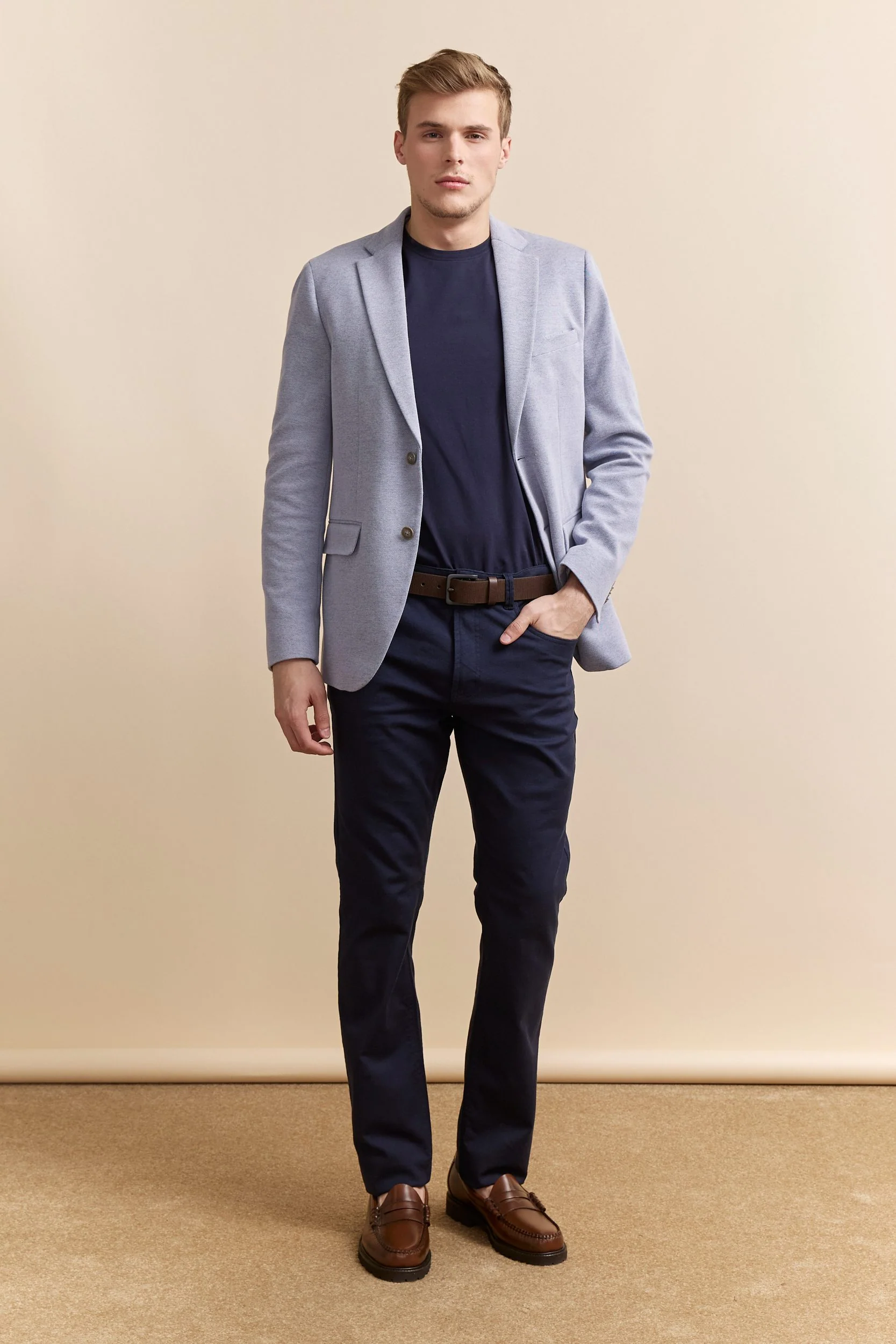 Five pockets textured Slim pant - Image 12