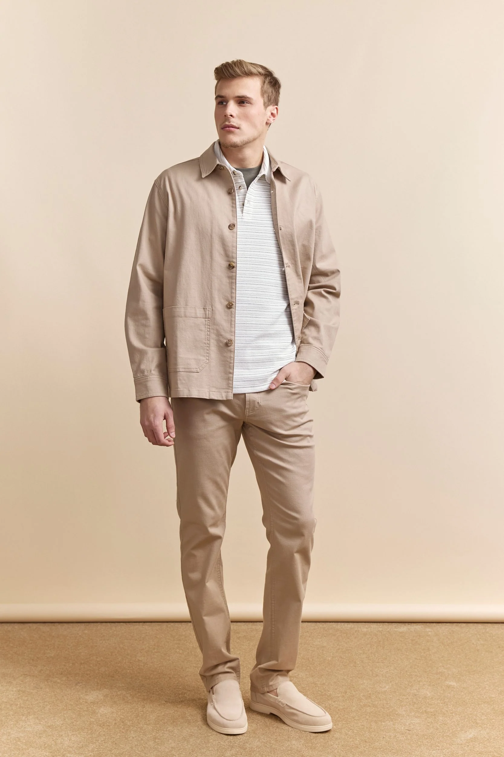 Five pockets textured Slim pant - Image 15