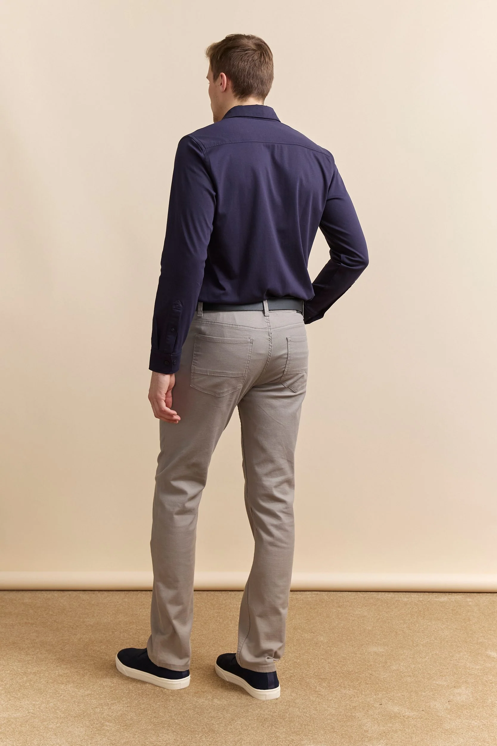 Five pockets textured Slim pant - Image 5