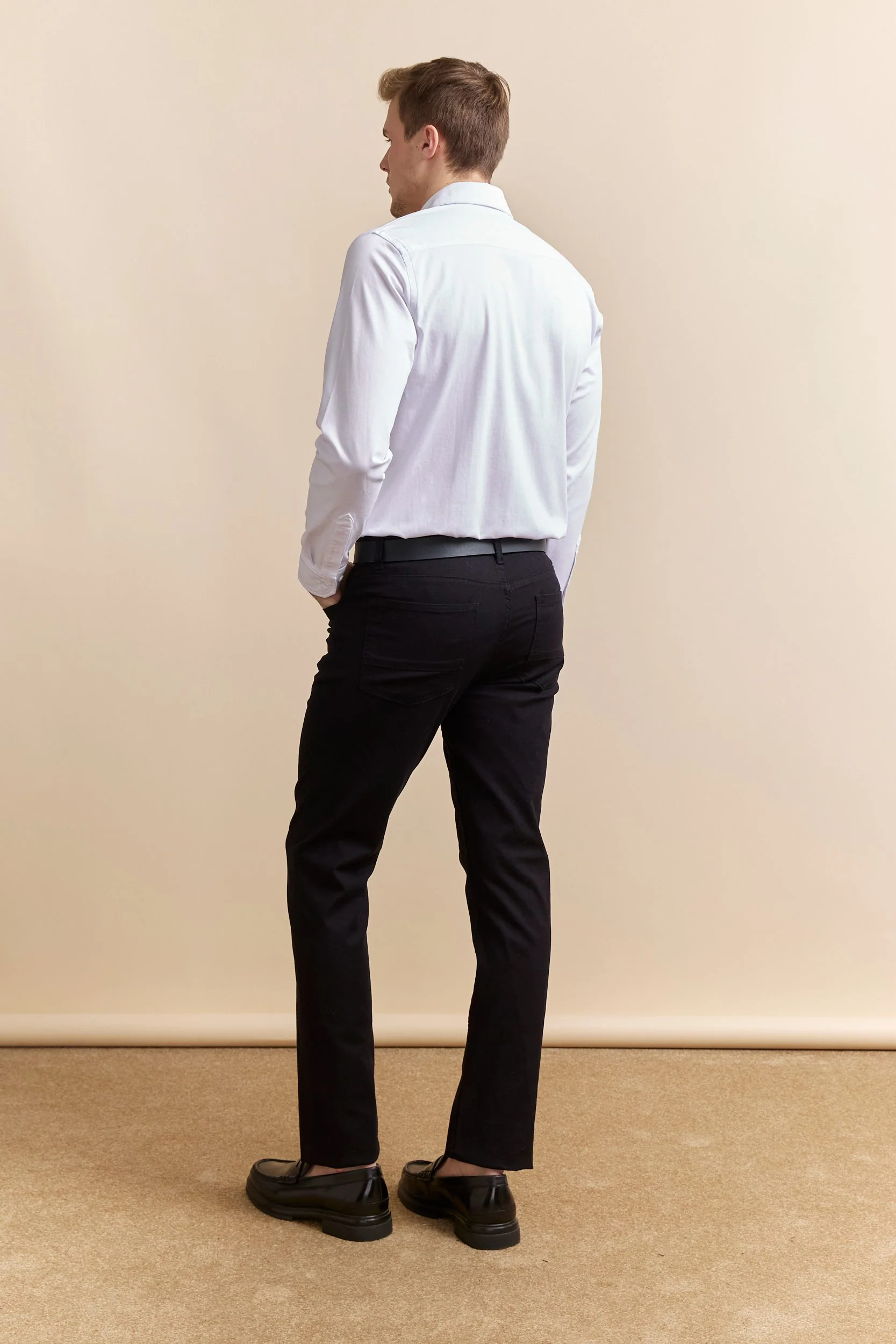 Five pockets textured Slim pant - Image 7
