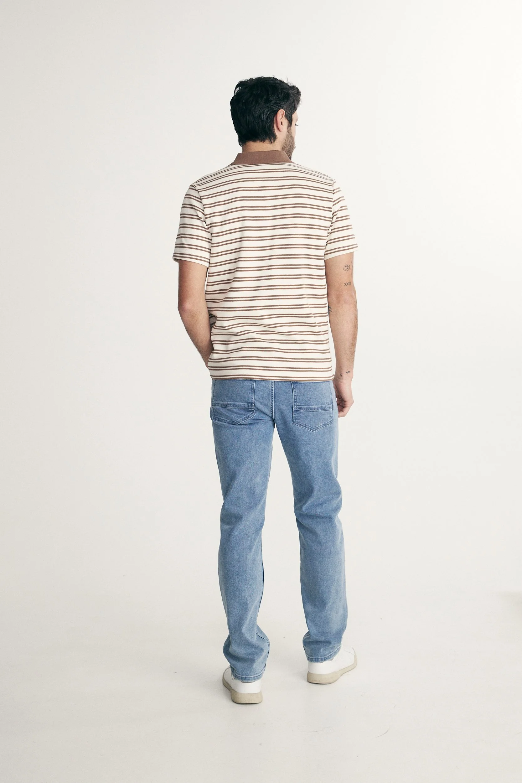 Textured striped polo - Image 2