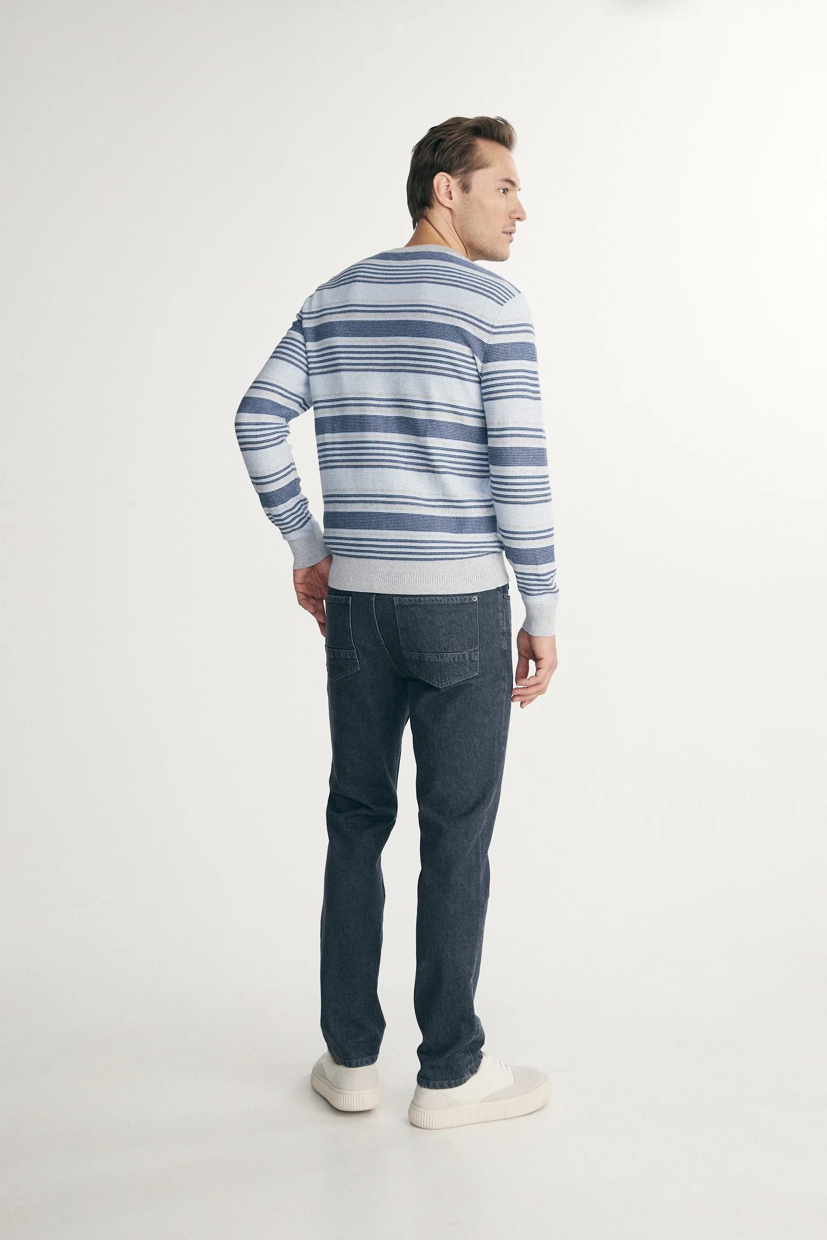 Textured striped sweater - Image 2