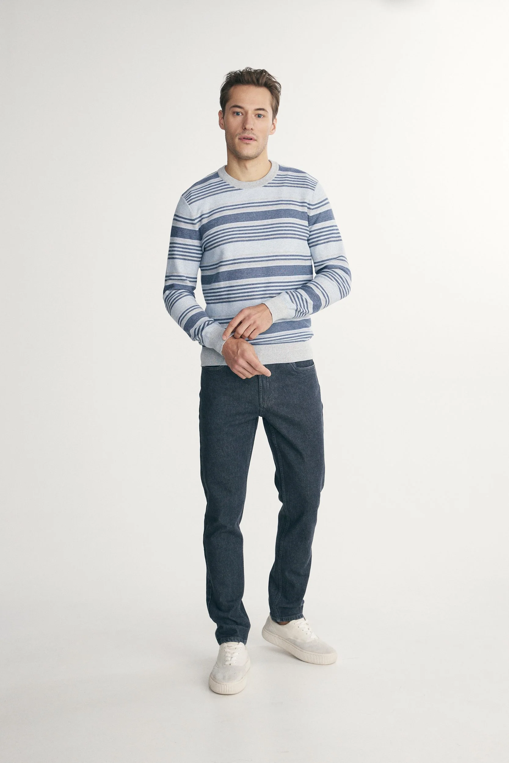 Textured striped sweater - Image 3