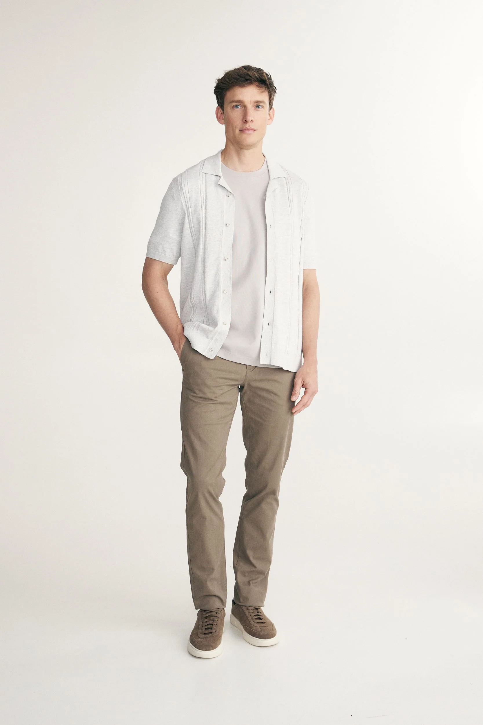 Textured vertical stripes knitted shirt - Image 4