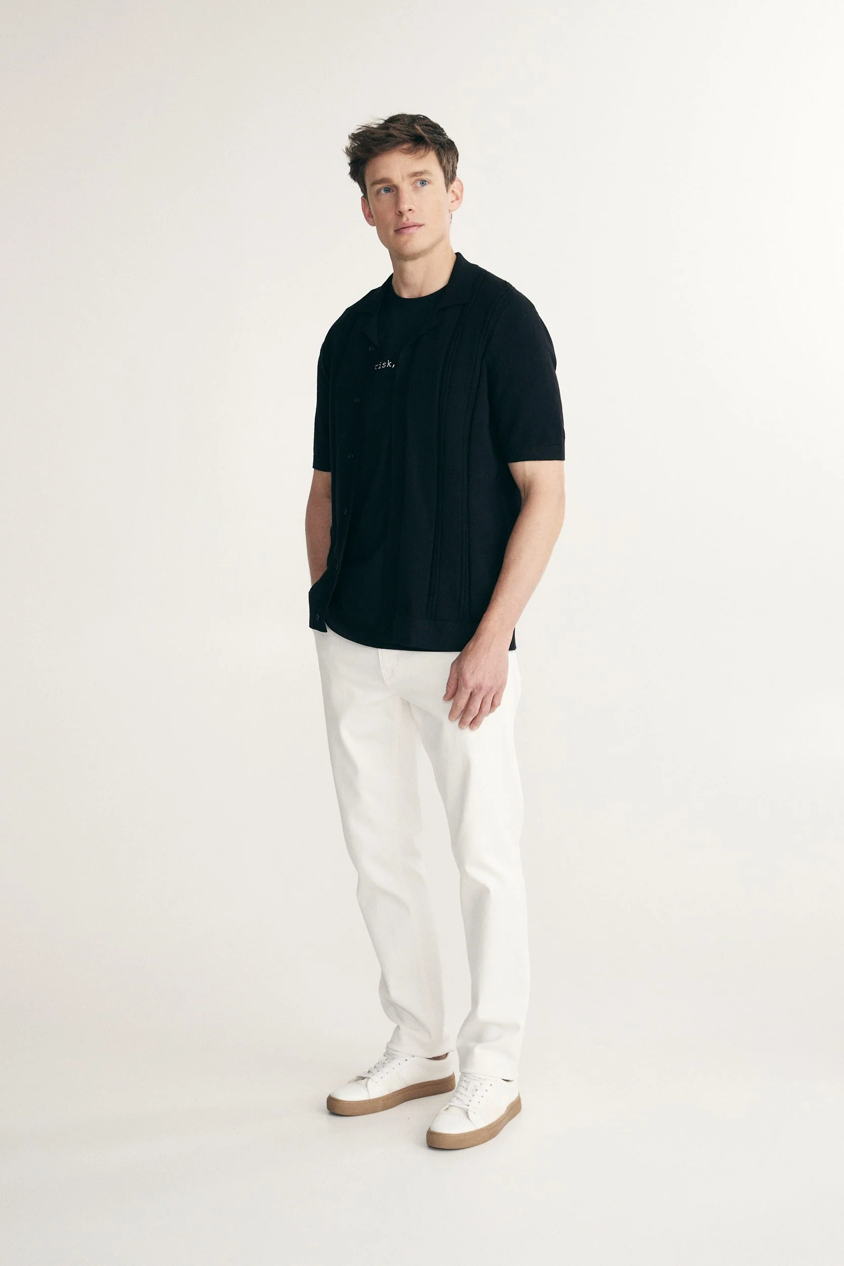 Textured vertical stripes knitted shirt - Image 7