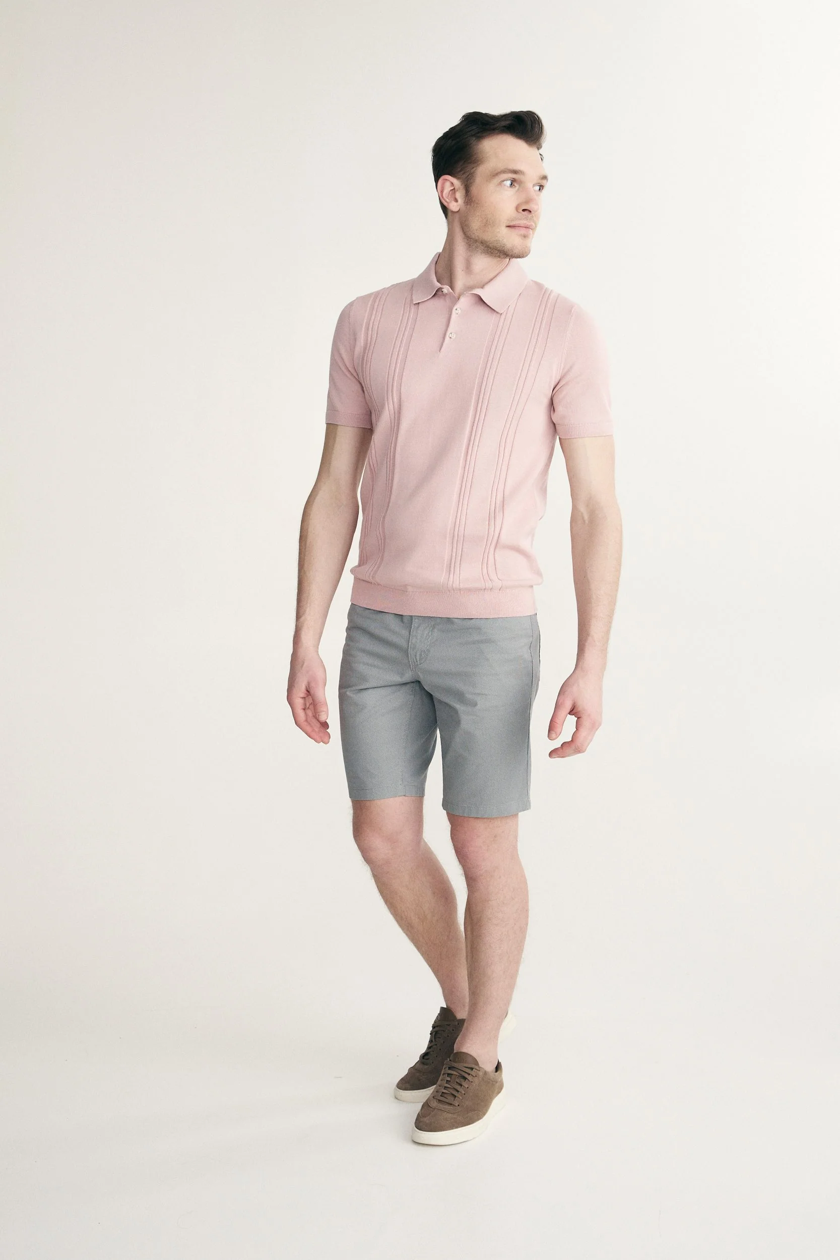 Textured vertical stripes polo - Image 3