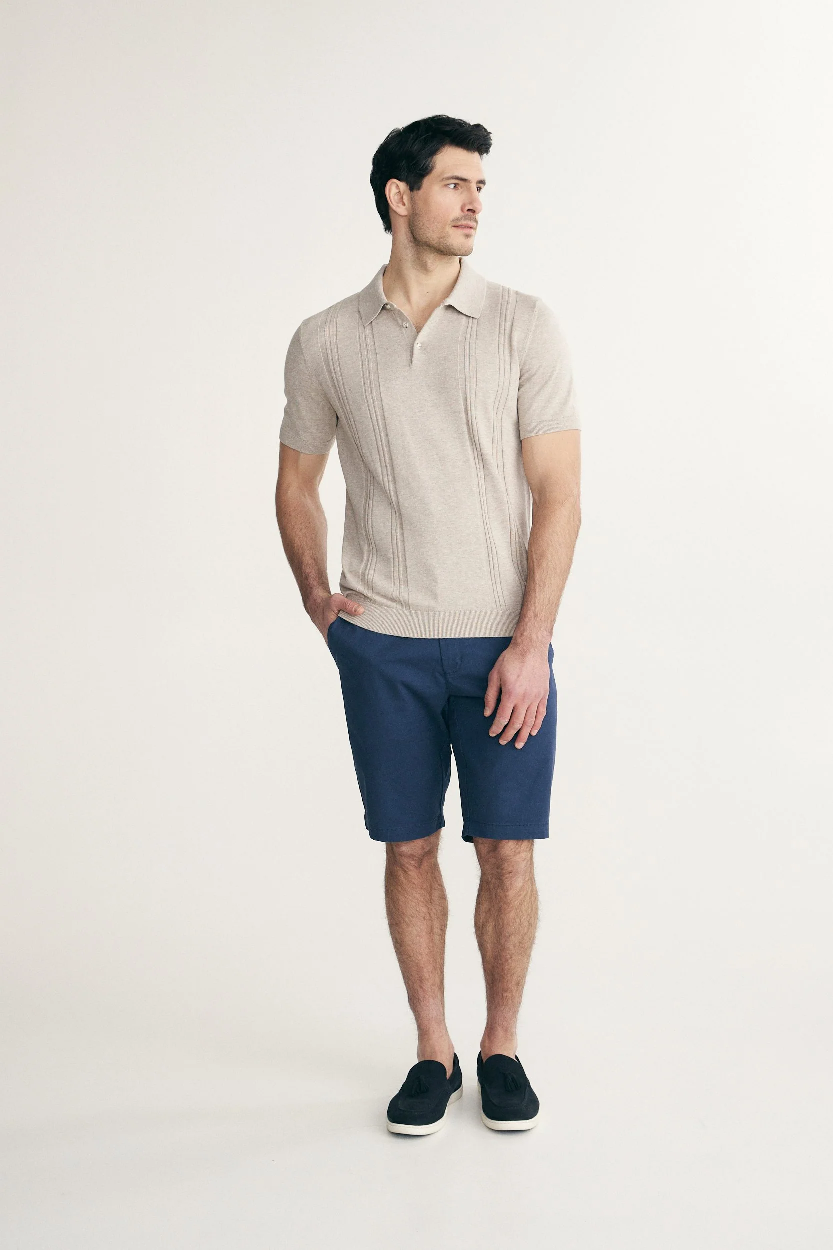 Textured vertical stripes polo - Image 6