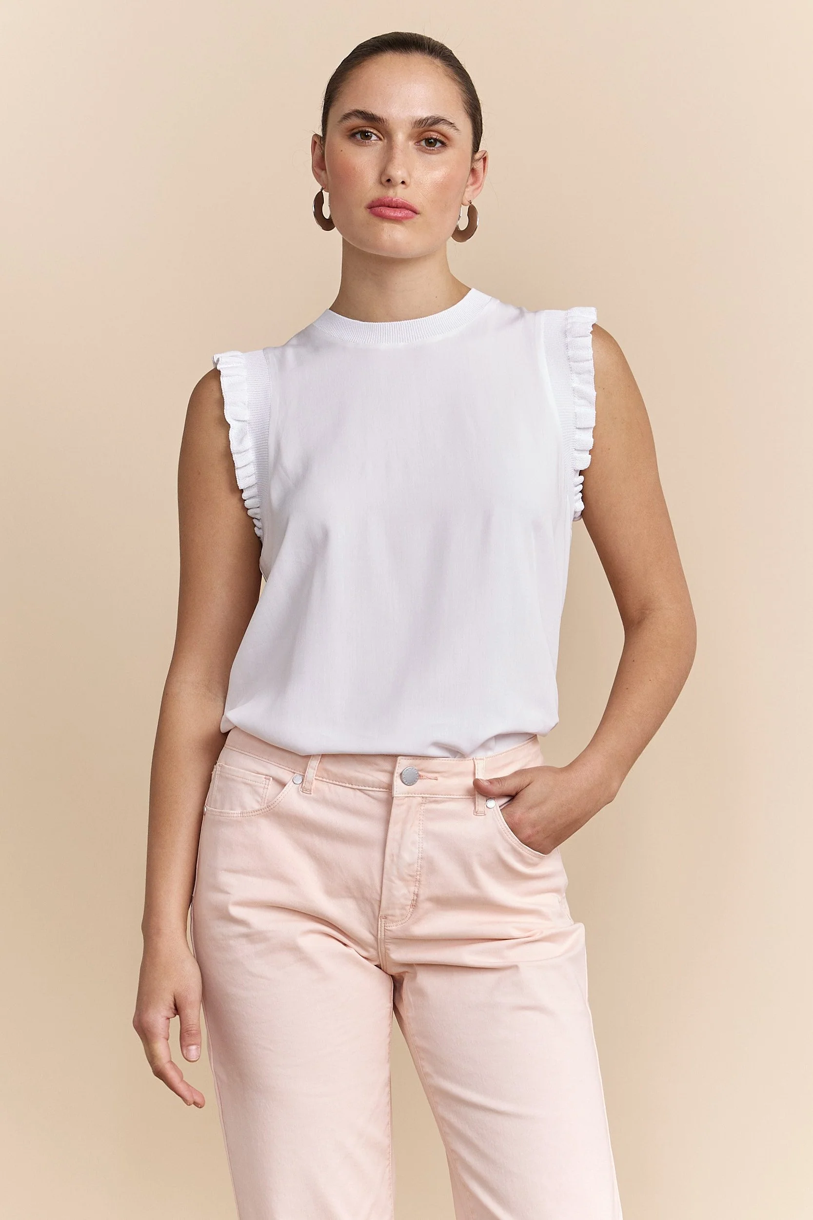 Top with frill & rib detail