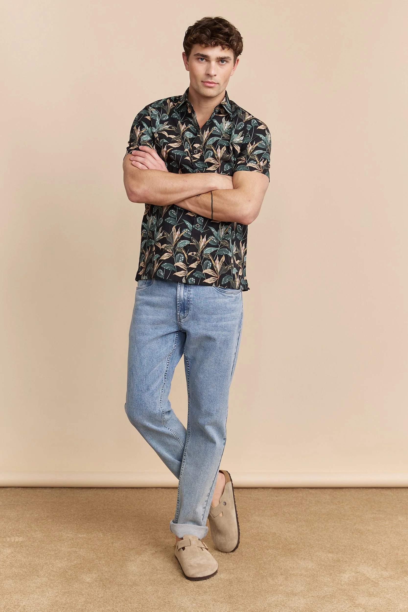 Tropical plants print shirt - Image 4