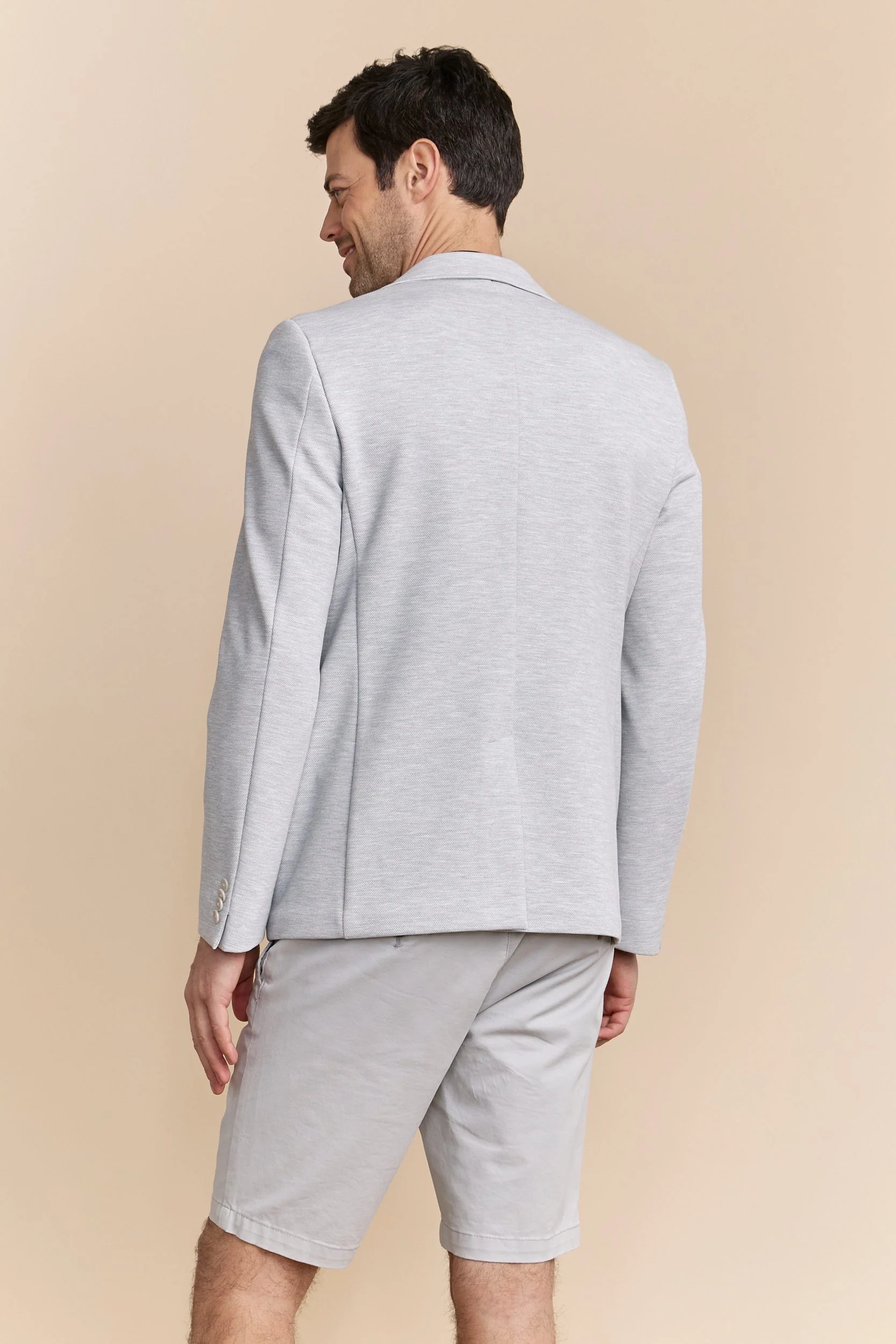 Two tone Fitted knit blazer - Image 3