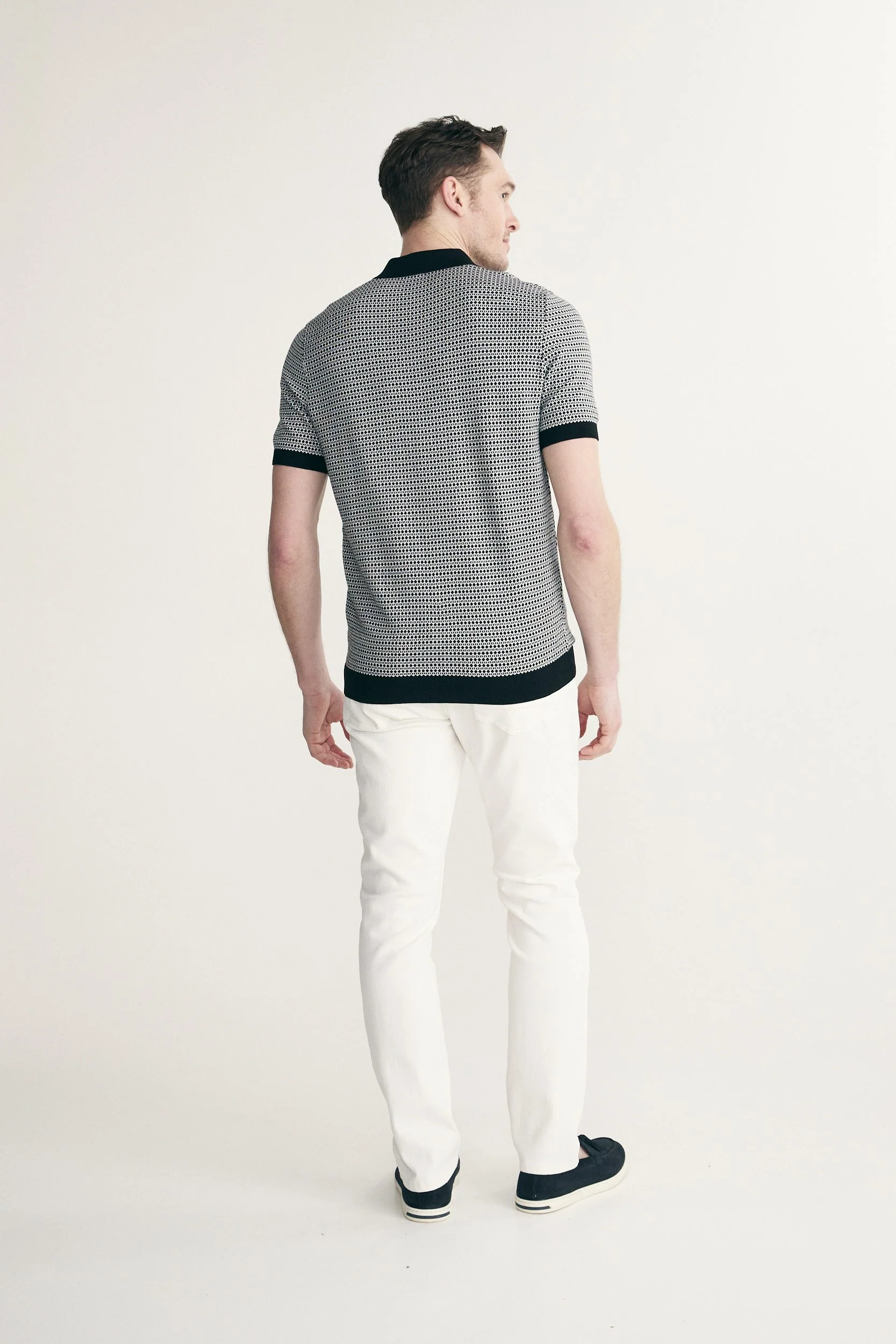 Two tone jacquard polo - Image 2