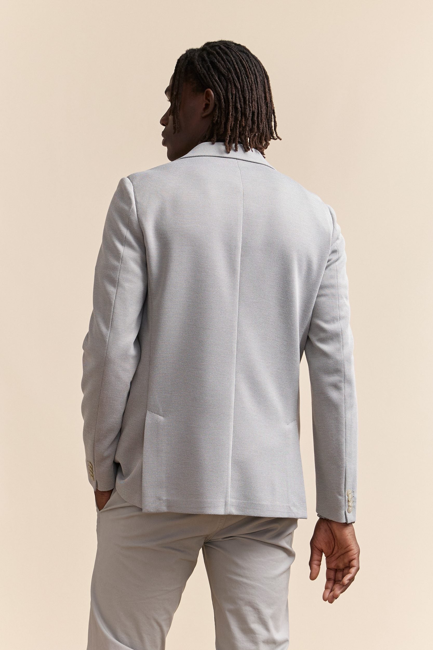 Two tone knit fitted blazer - Image 2