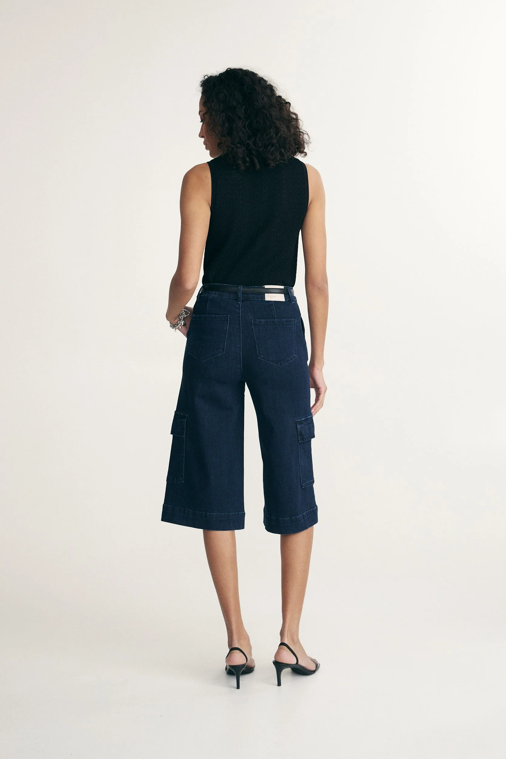 Wide-leg cargo cropped jeans - Image 3